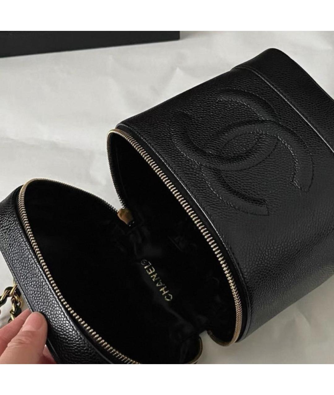 CHANEL Черная кожаная сумка через плечо, фото 3