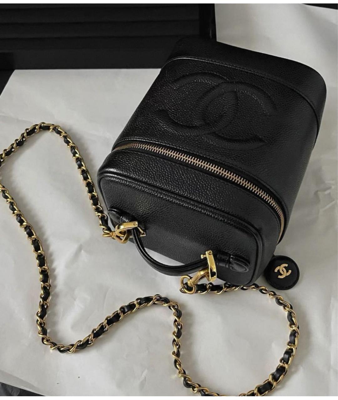 CHANEL Черная кожаная сумка через плечо, фото 2
