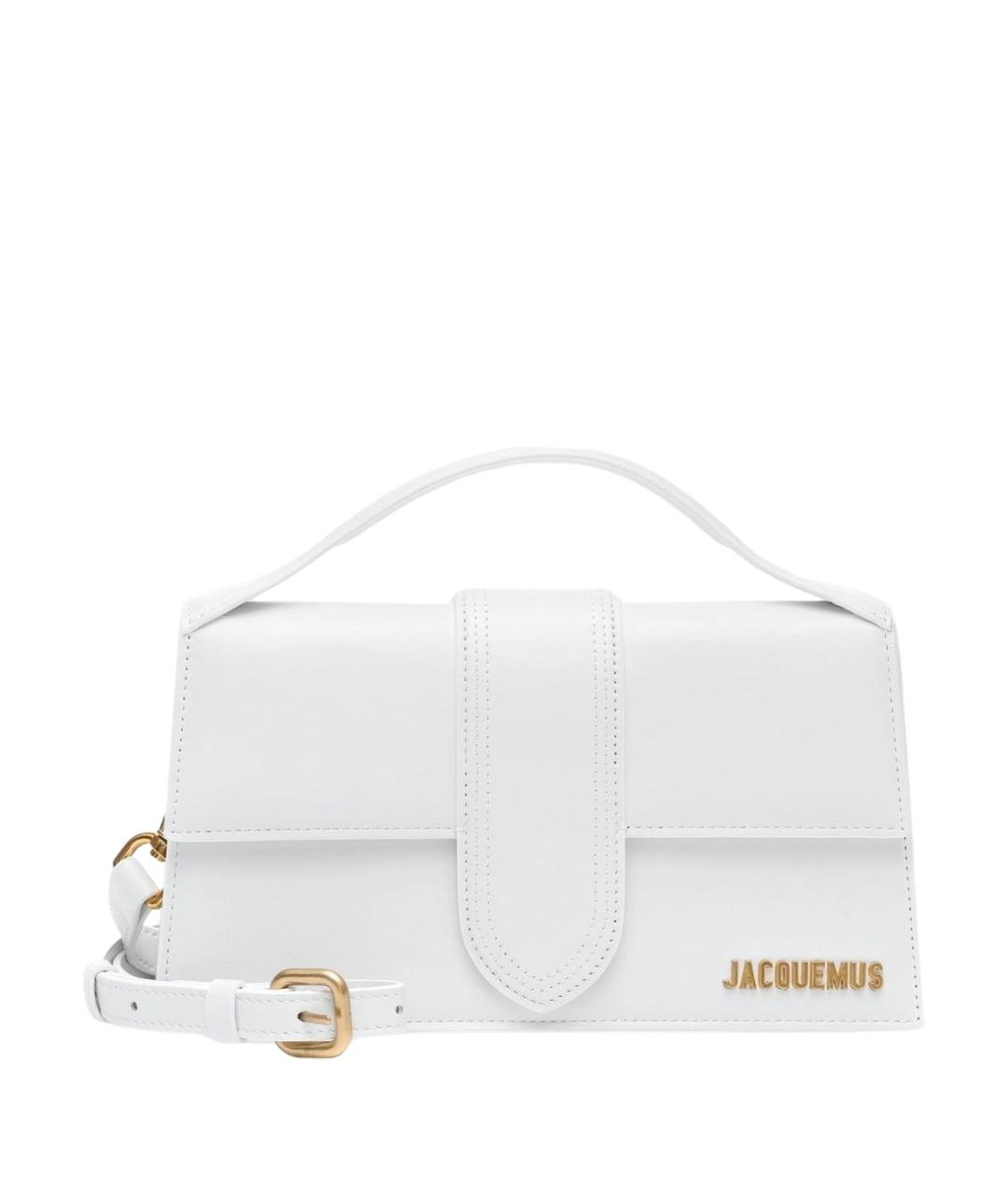 JACQUEMUS Белая кожаная сумка через плечо, фото 1