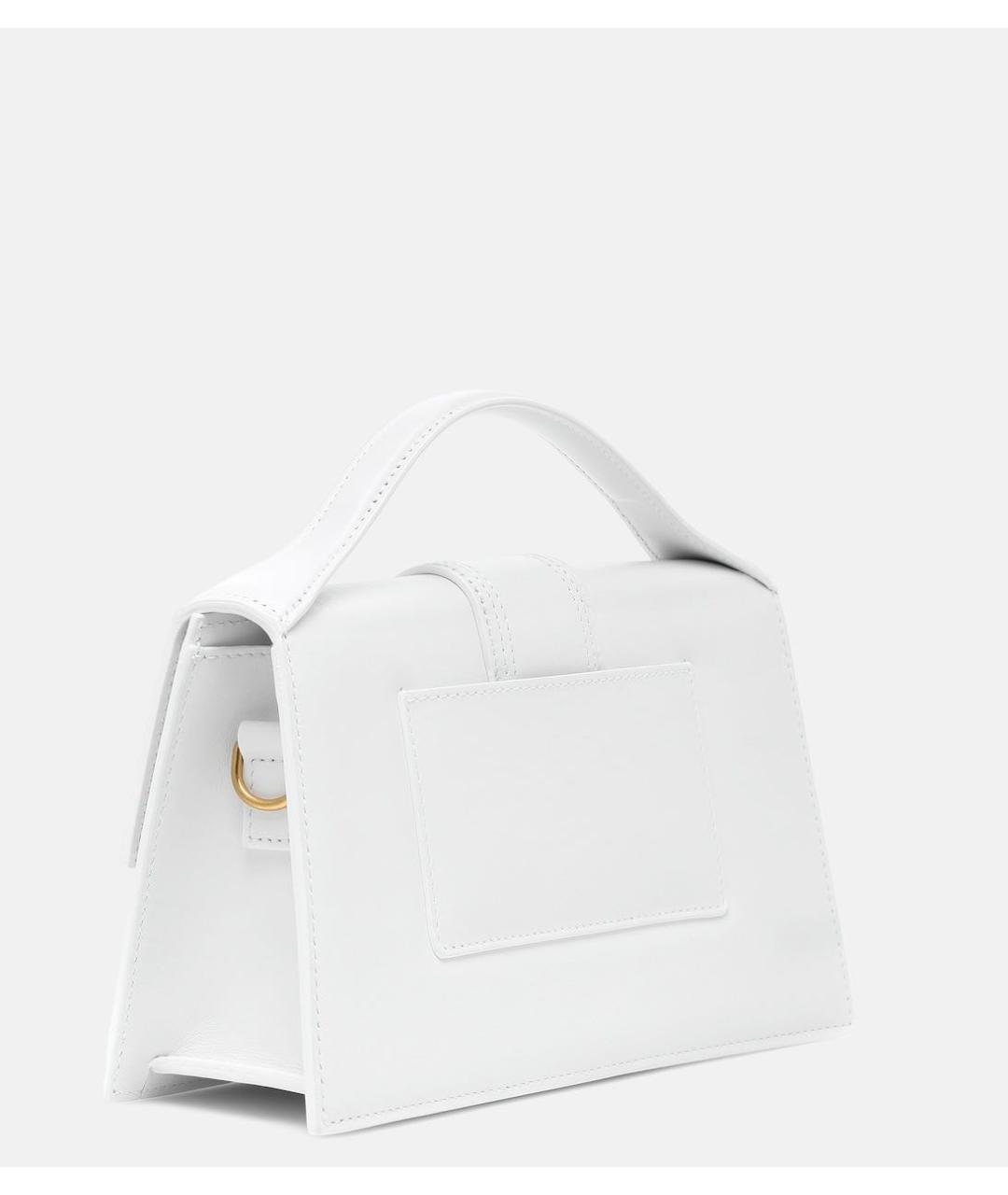 JACQUEMUS Белая кожаная сумка через плечо, фото 5