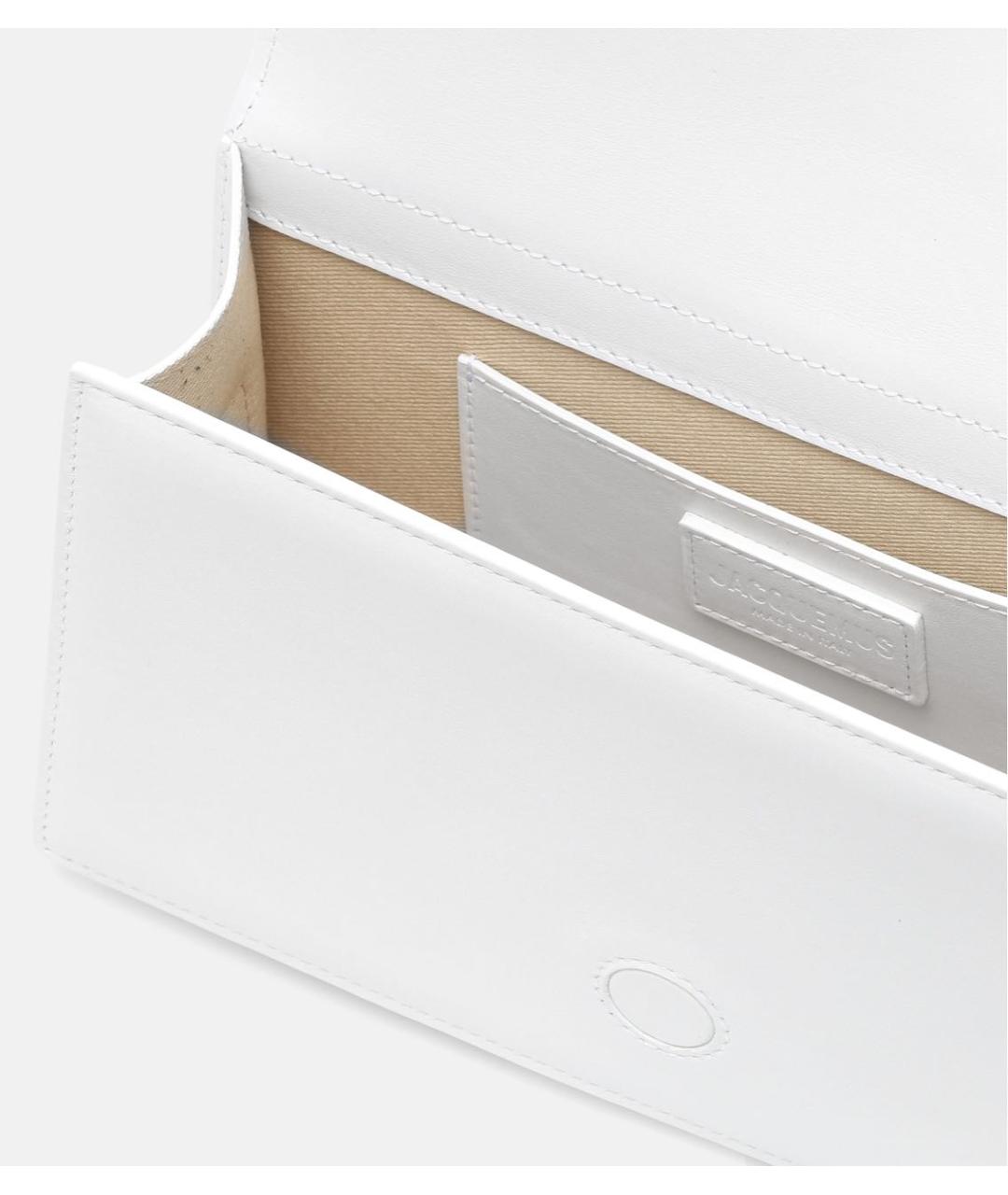 JACQUEMUS Белая кожаная сумка через плечо, фото 6