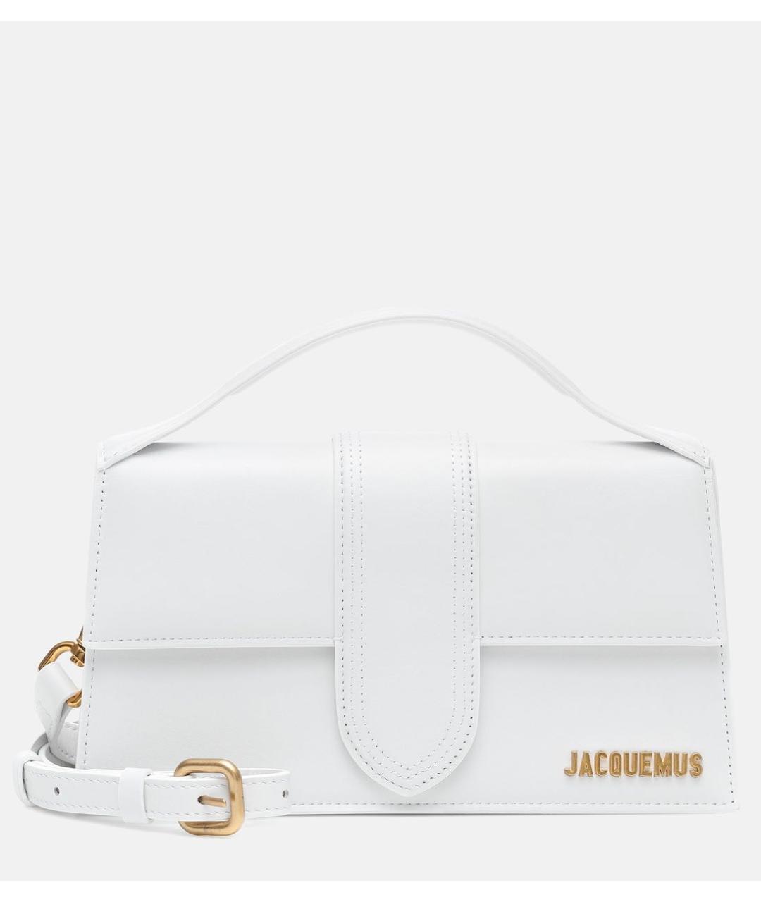 JACQUEMUS Белая кожаная сумка через плечо, фото 7