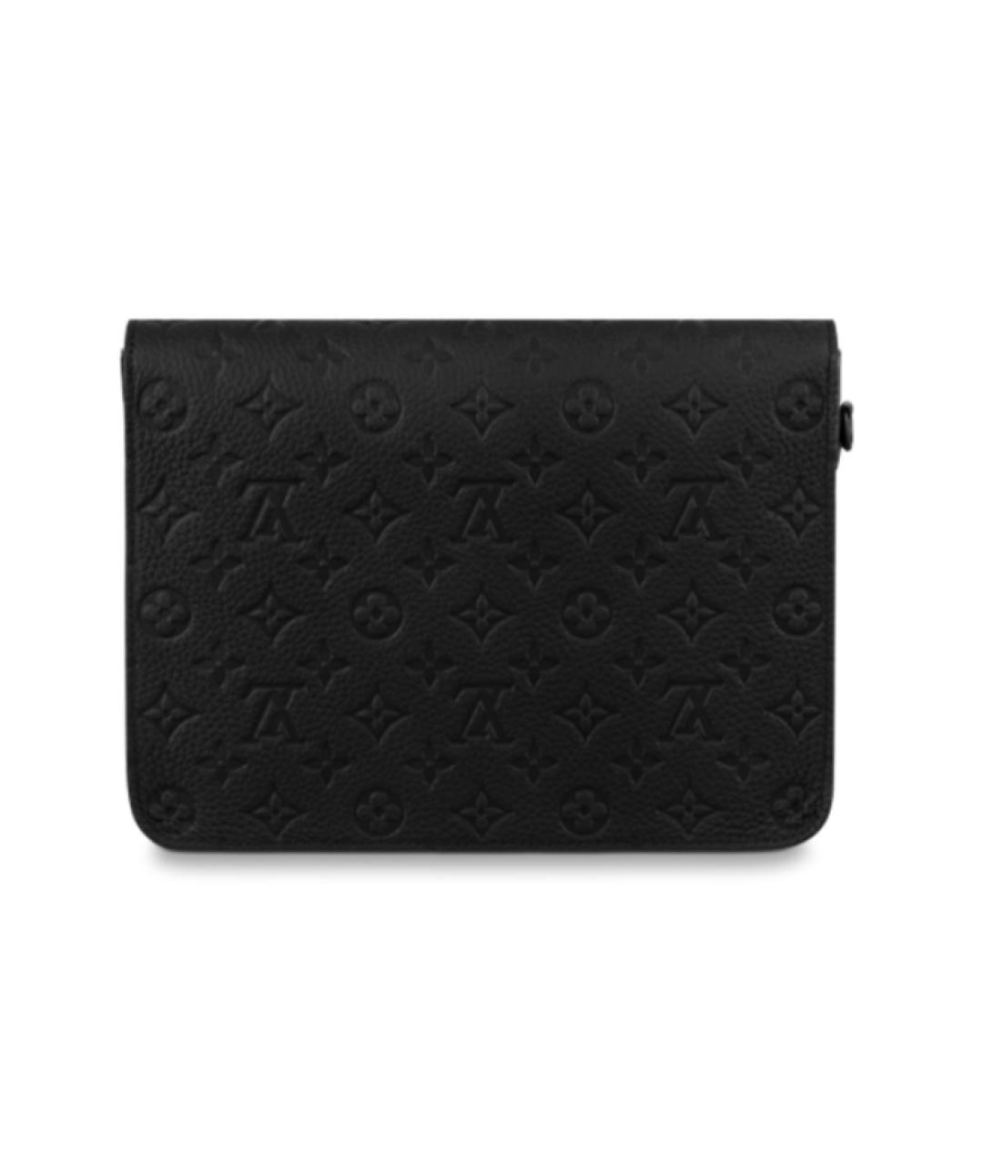 LOUIS VUITTON Черная кожаная папка для документов, фото 3