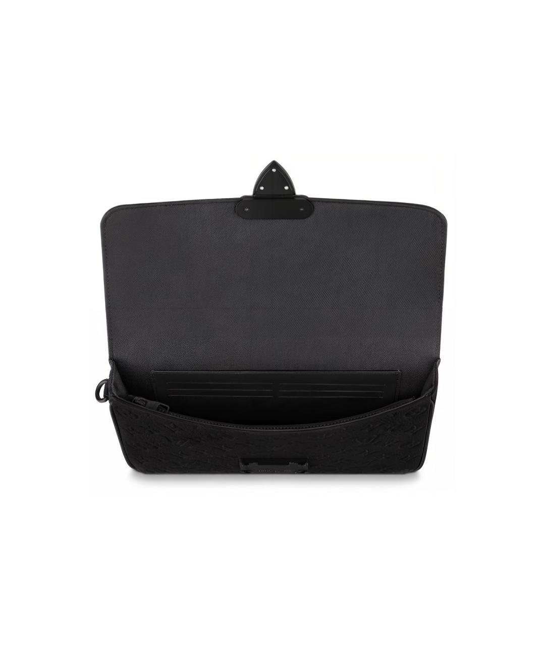 LOUIS VUITTON Черная кожаная папка для документов, фото 4