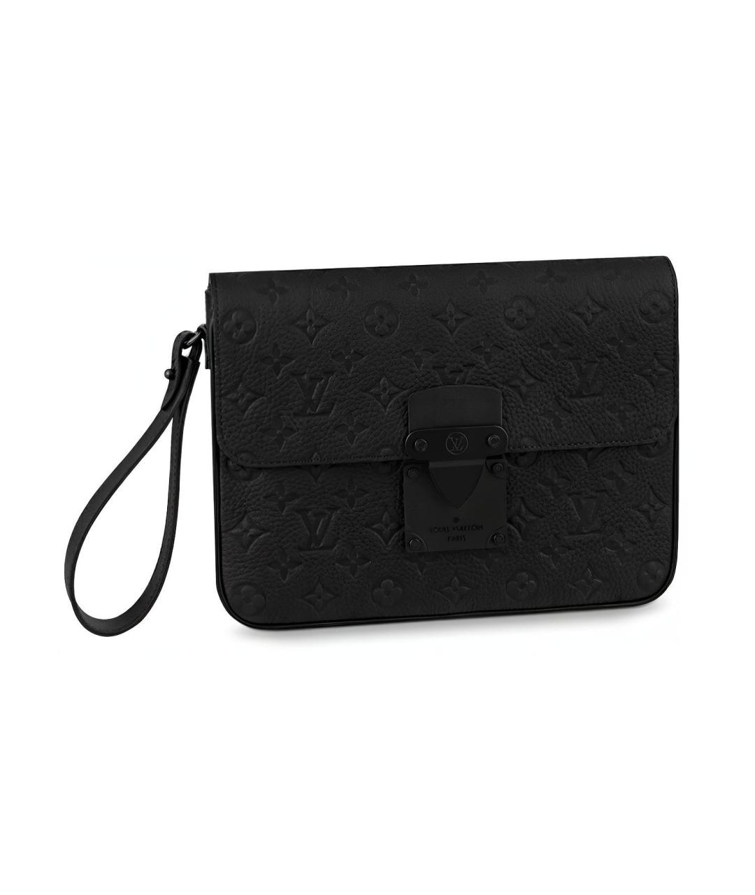 LOUIS VUITTON Черная кожаная папка для документов, фото 1