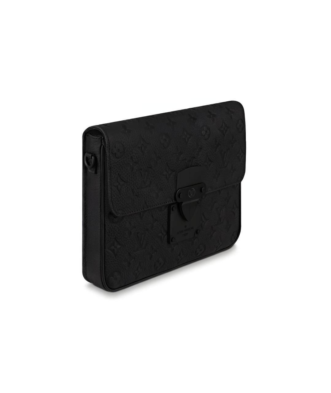 LOUIS VUITTON Черная кожаная папка для документов, фото 2