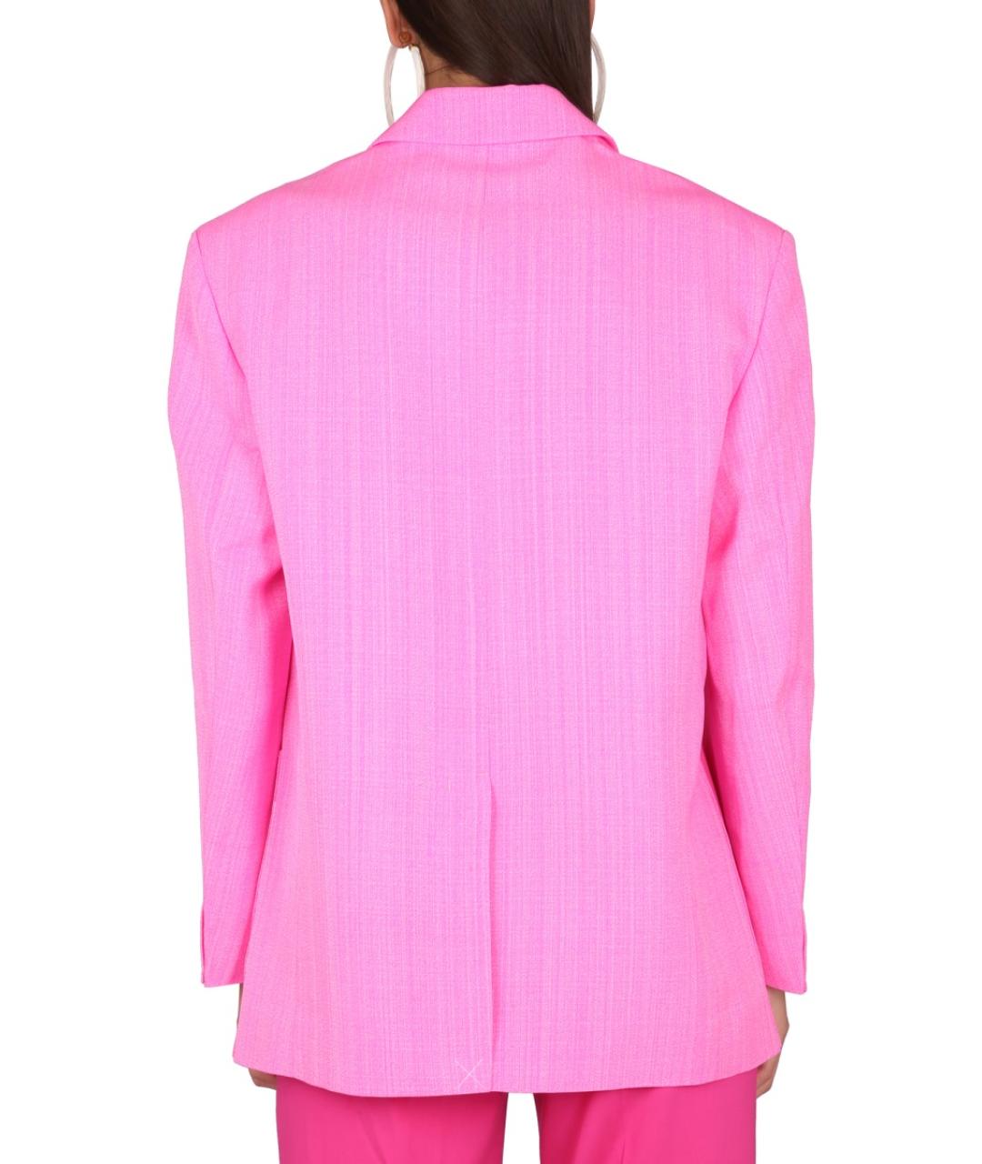 JACQUEMUS Розовый полиэстеровый жакет/пиджак, фото 4