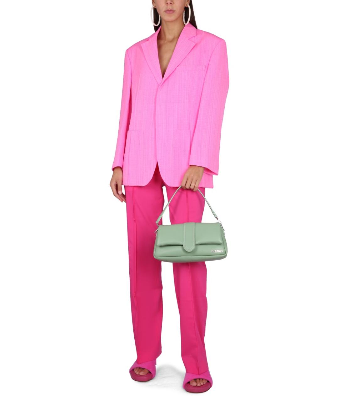 JACQUEMUS Розовый полиэстеровый жакет/пиджак, фото 3