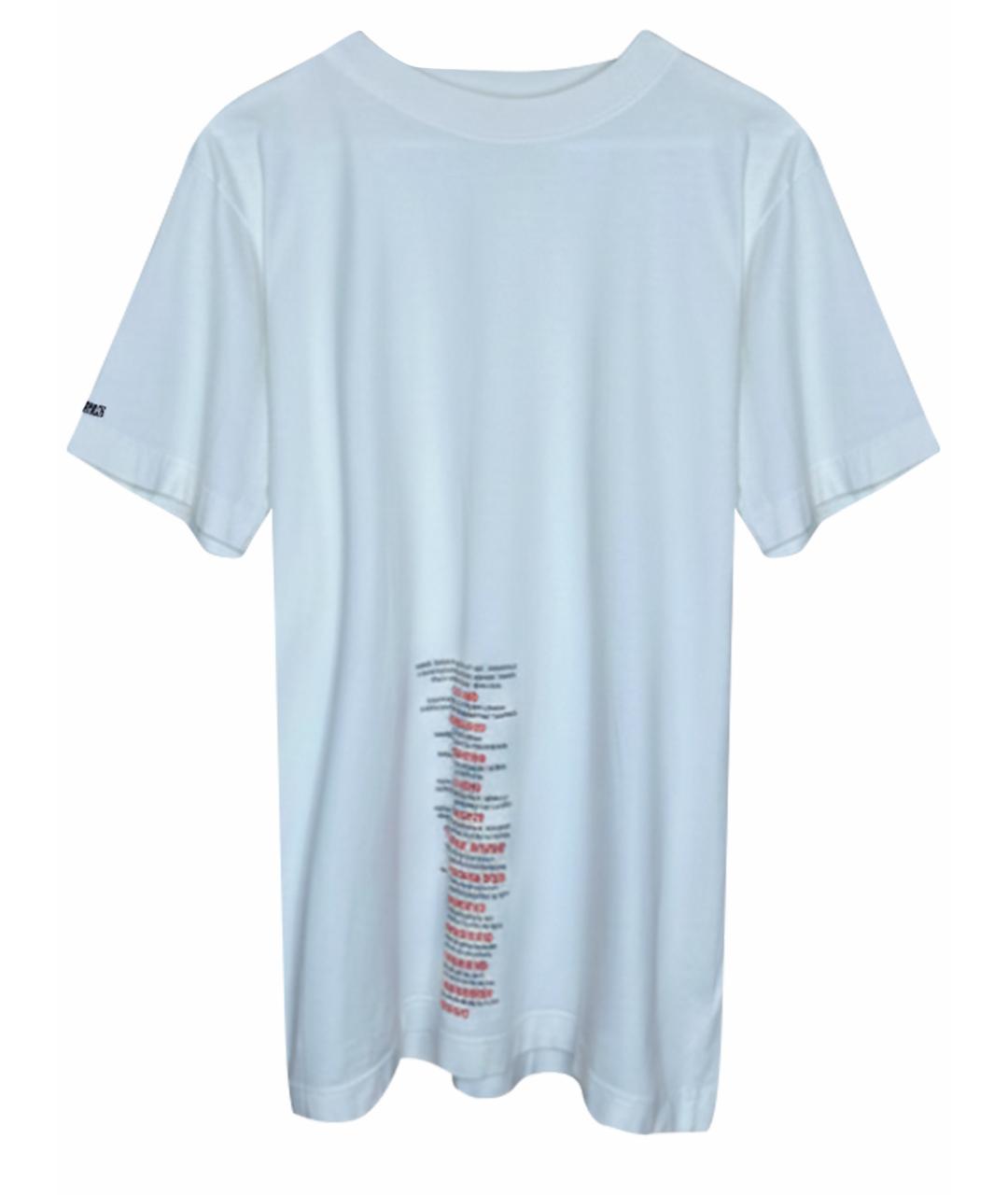 VETEMENTS Белая хлопковая футболка, фото 1