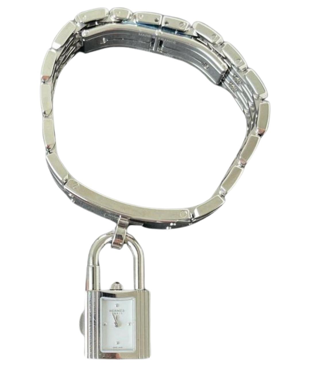 HERMES Серебряные стальные часы, фото 1