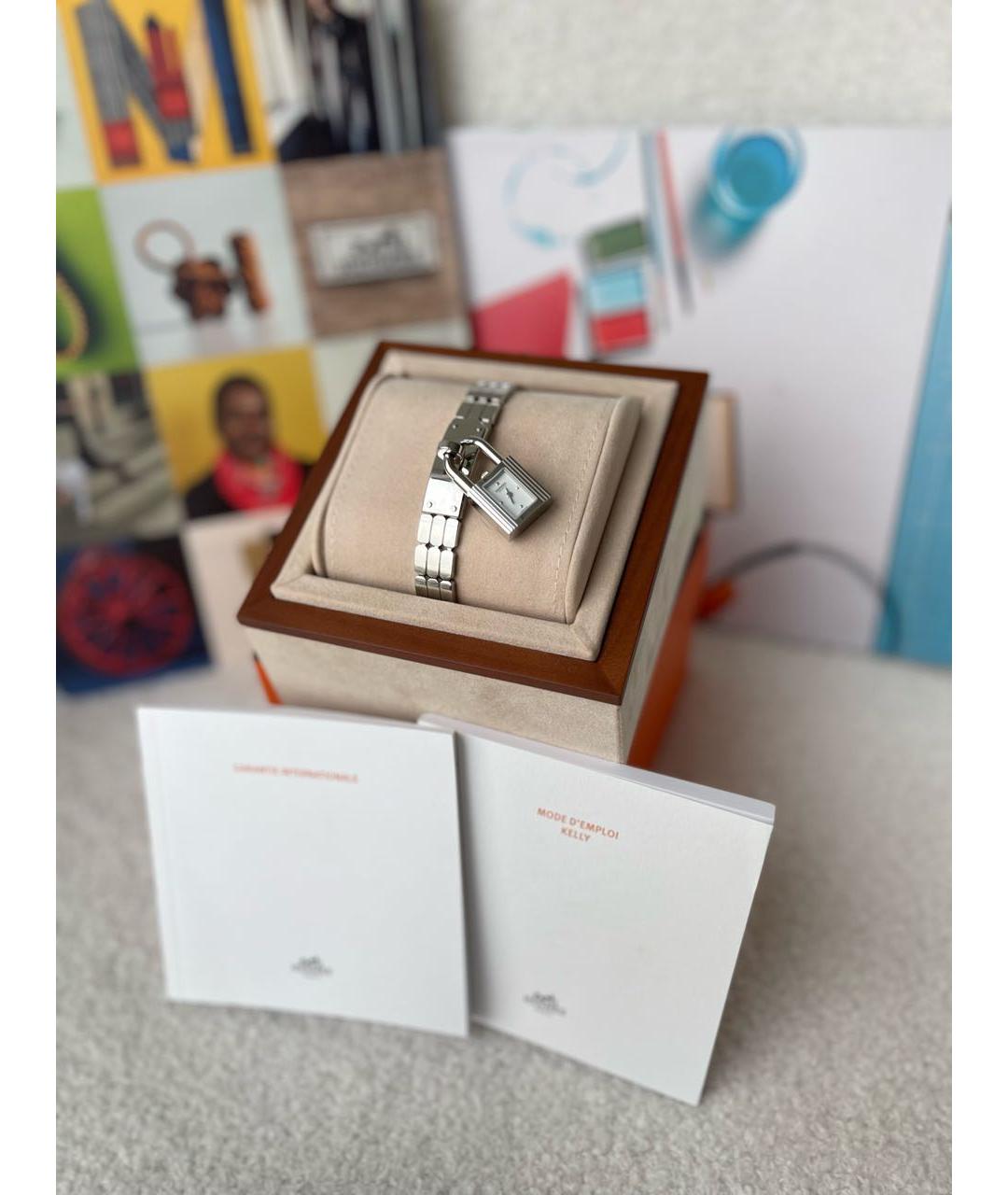 HERMES Серебряные стальные часы, фото 5