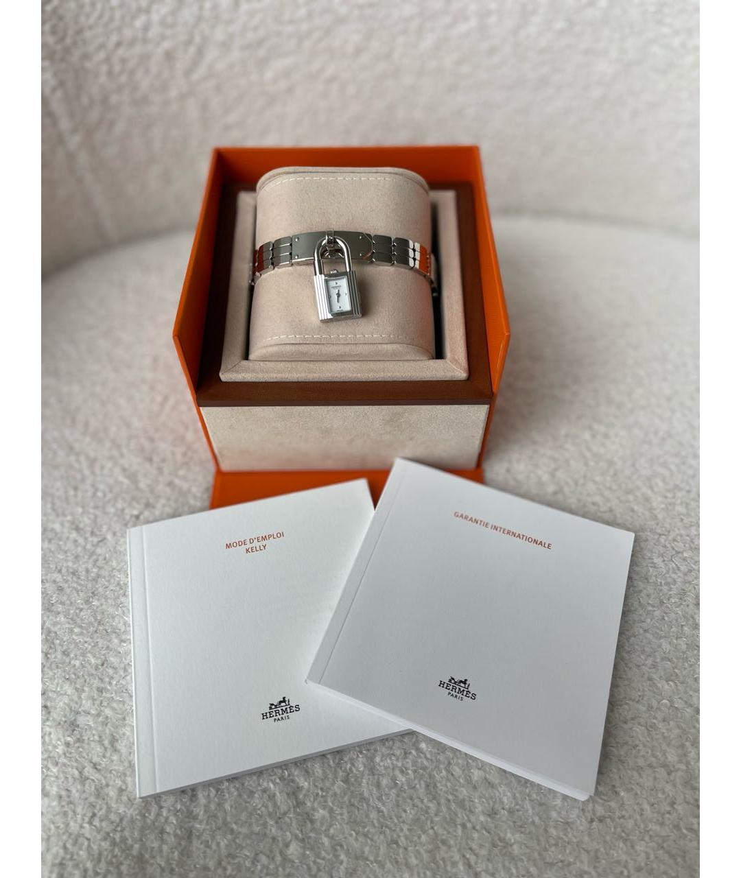 HERMES Серебряные стальные часы, фото 2