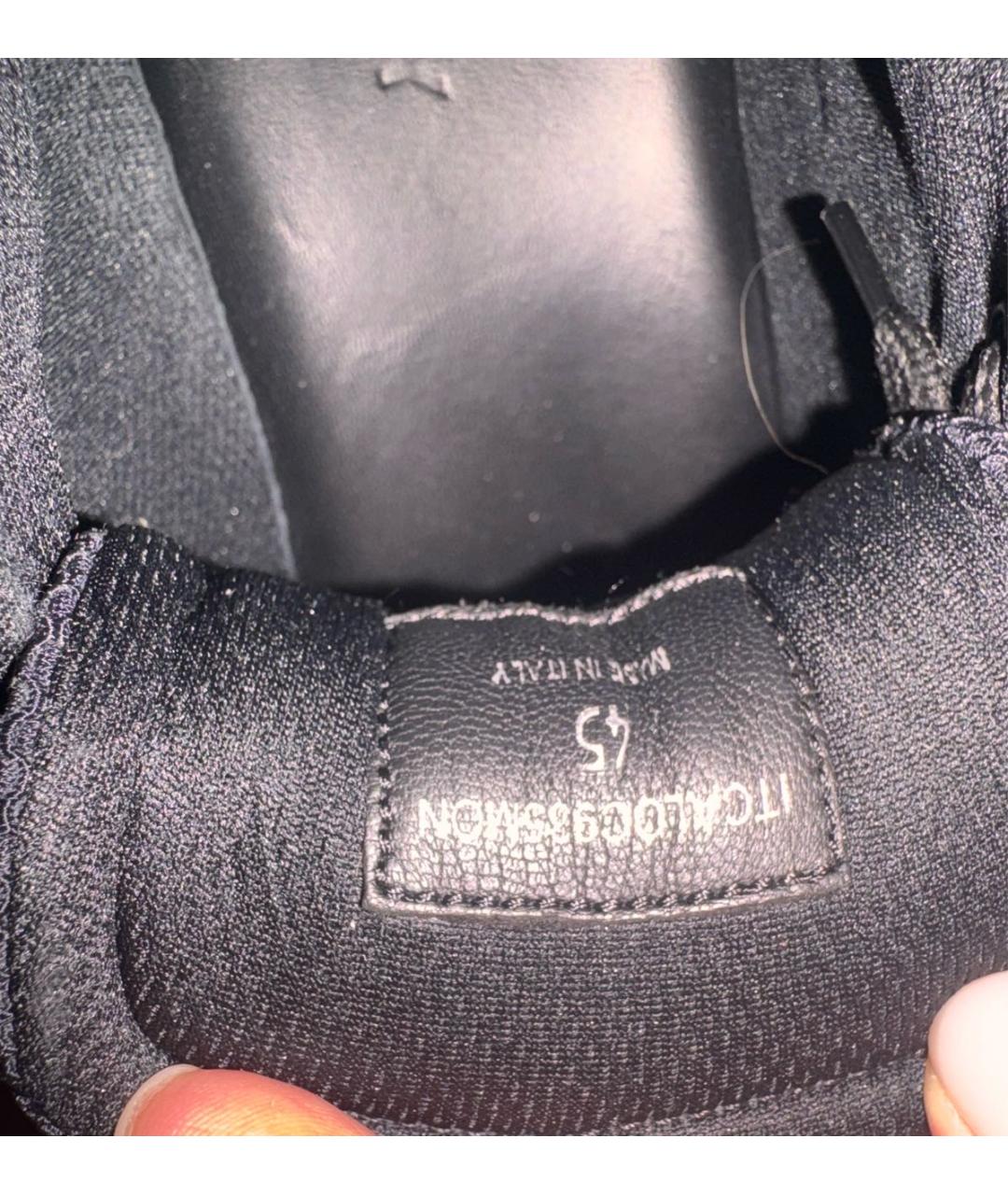 BURBERRY Черные замшевые высокие кроссовки / кеды, фото 4