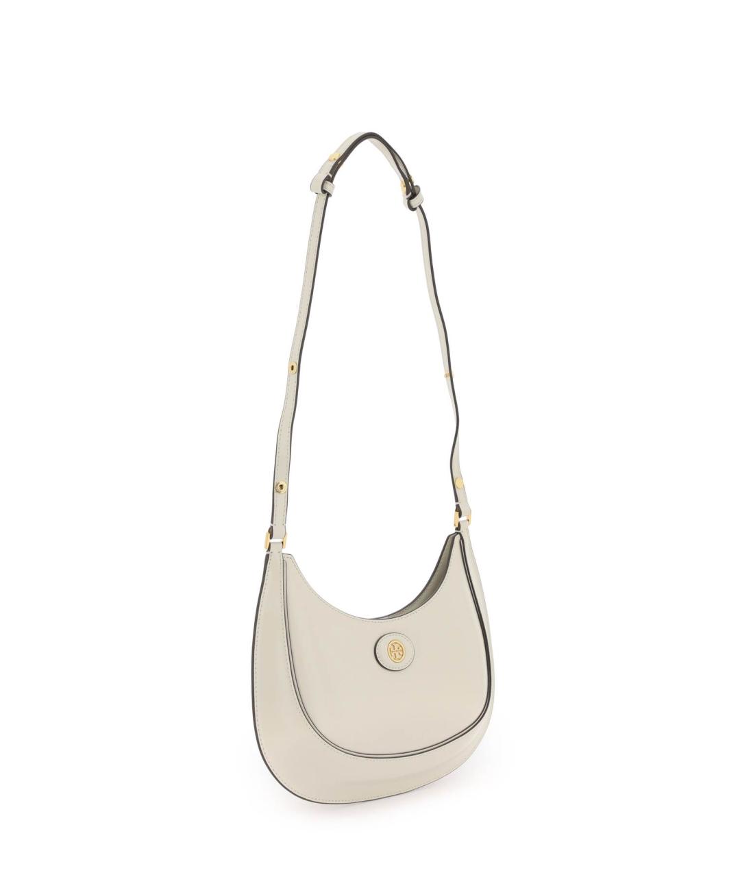 TORY BURCH Белая кожаная сумка через плечо, фото 4