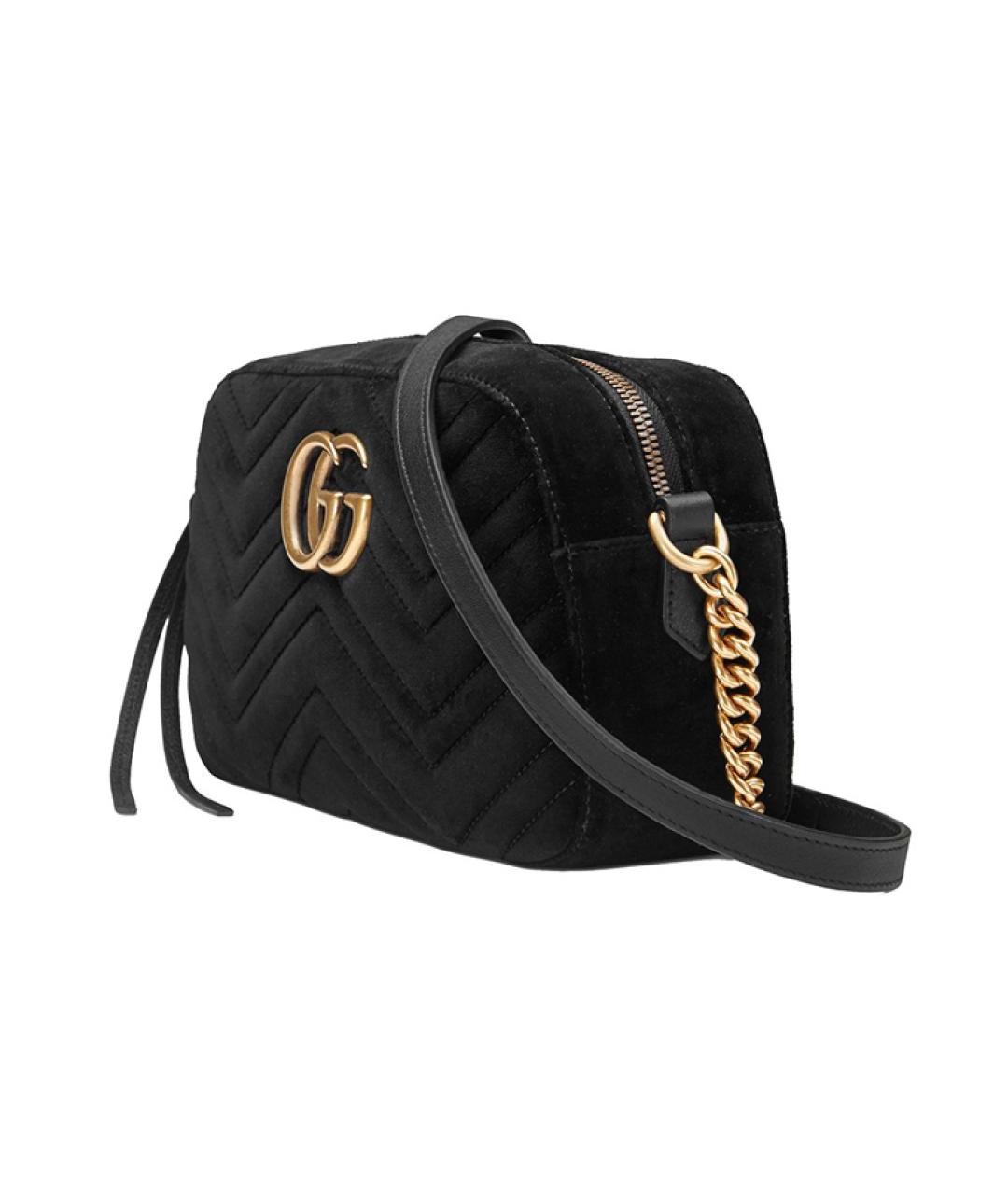 GUCCI Черная бархатная сумка через плечо, фото 2