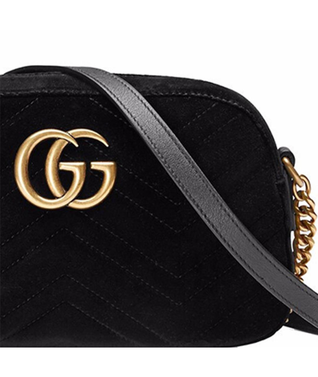 GUCCI Черная бархатная сумка через плечо, фото 9
