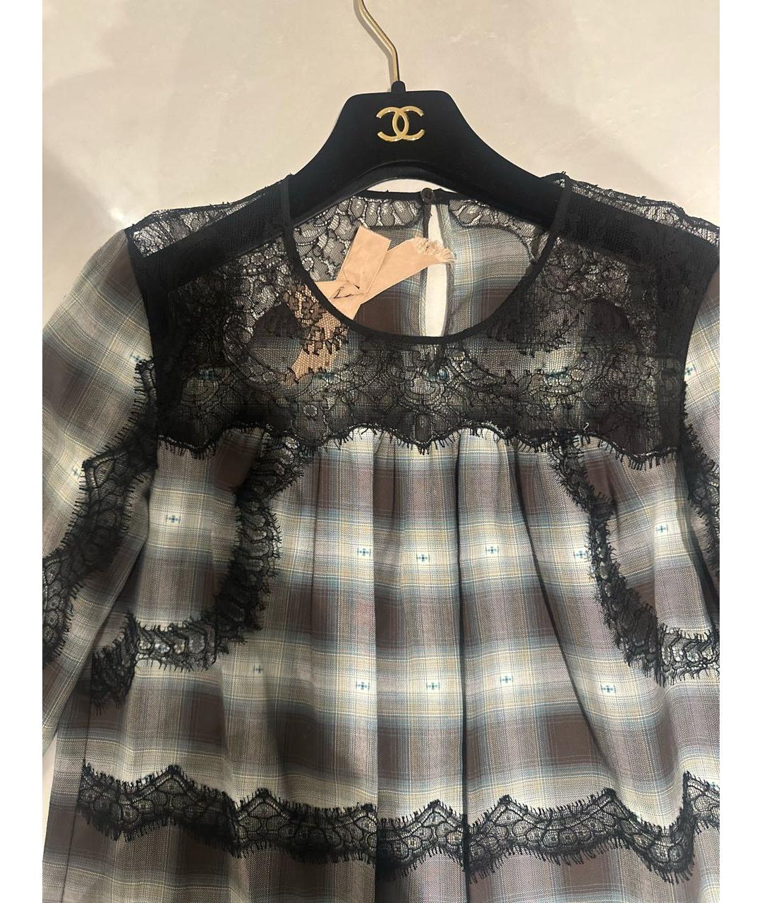 NO. 21 Зеленые хлопковое повседневное платье, фото 3