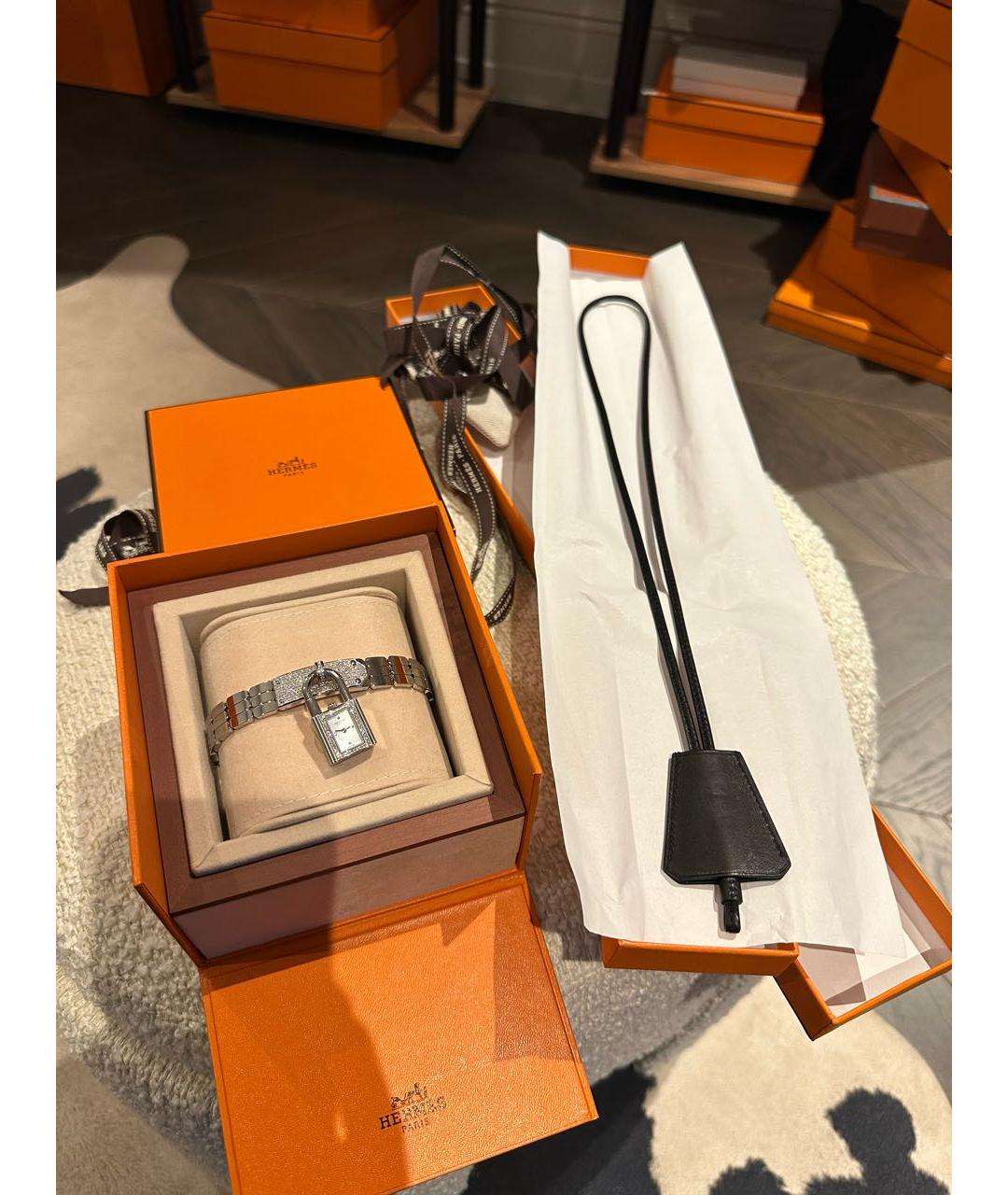 HERMES Серебряные часы, фото 2