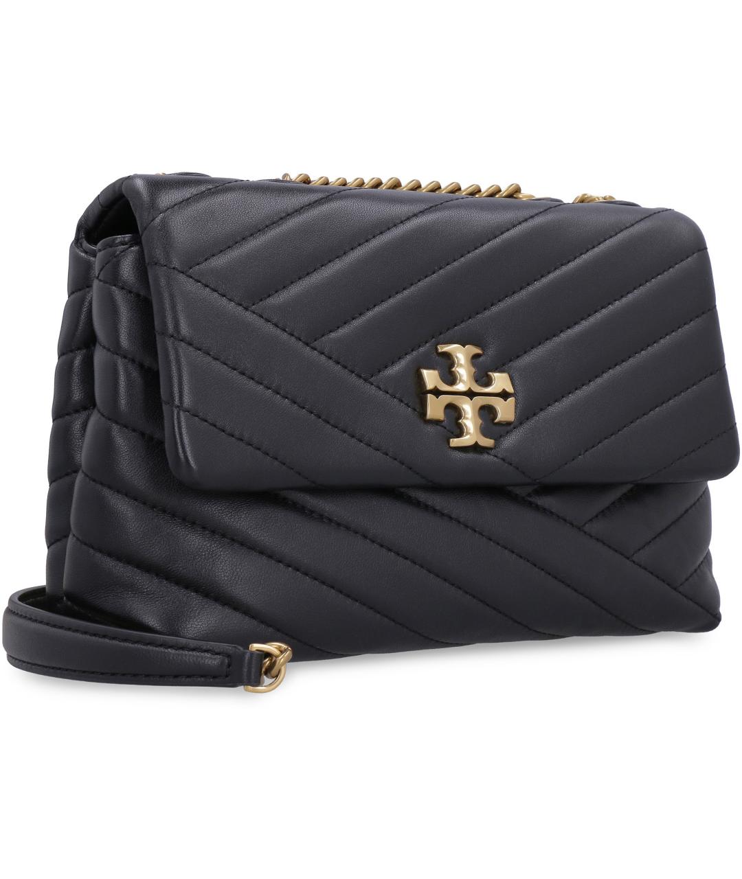 TORY BURCH Черная кожаная сумка через плечо, фото 3