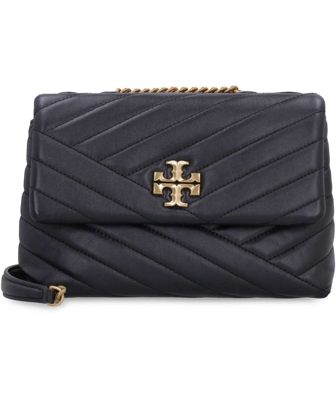 TORY BURCH Черная кожаная сумка через плечо, фото 2