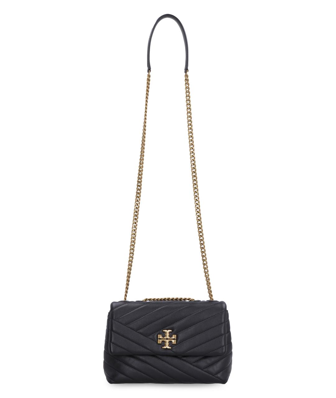 TORY BURCH Черная кожаная сумка через плечо, фото 5