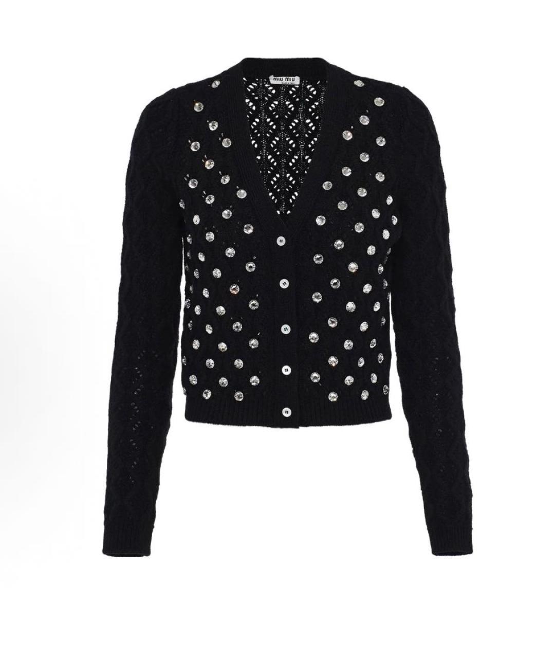 MIU MIU Черный кашемировый кардиган, фото 9