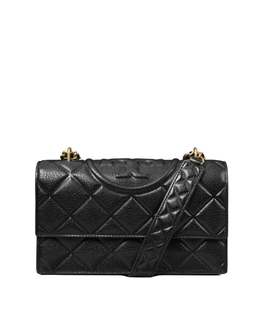 TORY BURCH Черная кожаная сумка через плечо, фото 1