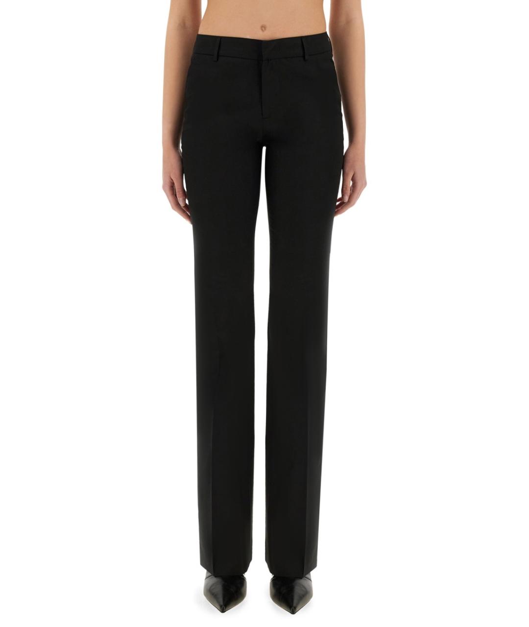 PT TORINO Черные хлопковые прямые брюки, фото 5