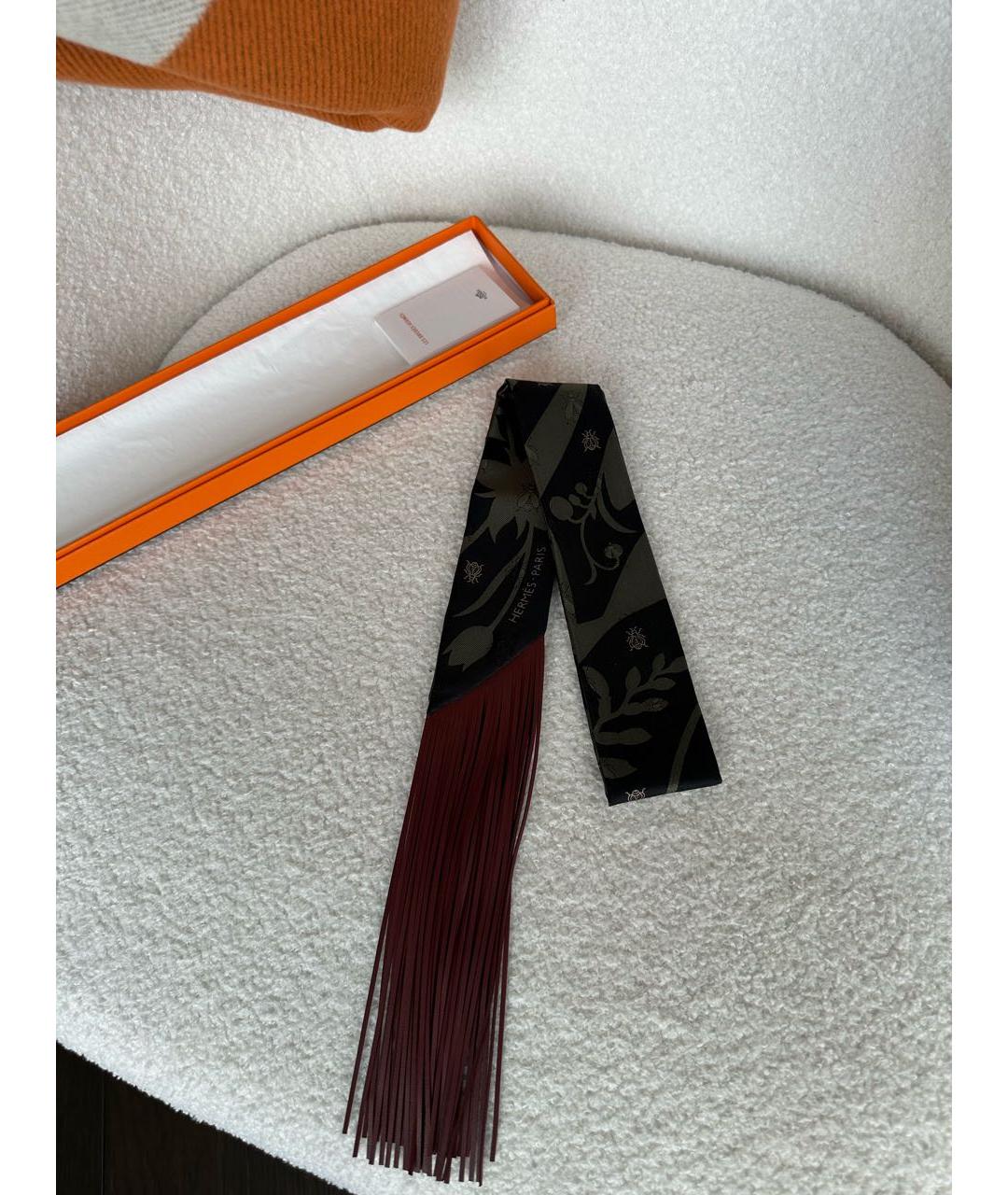 HERMES Зеленый шелковый платок, фото 6