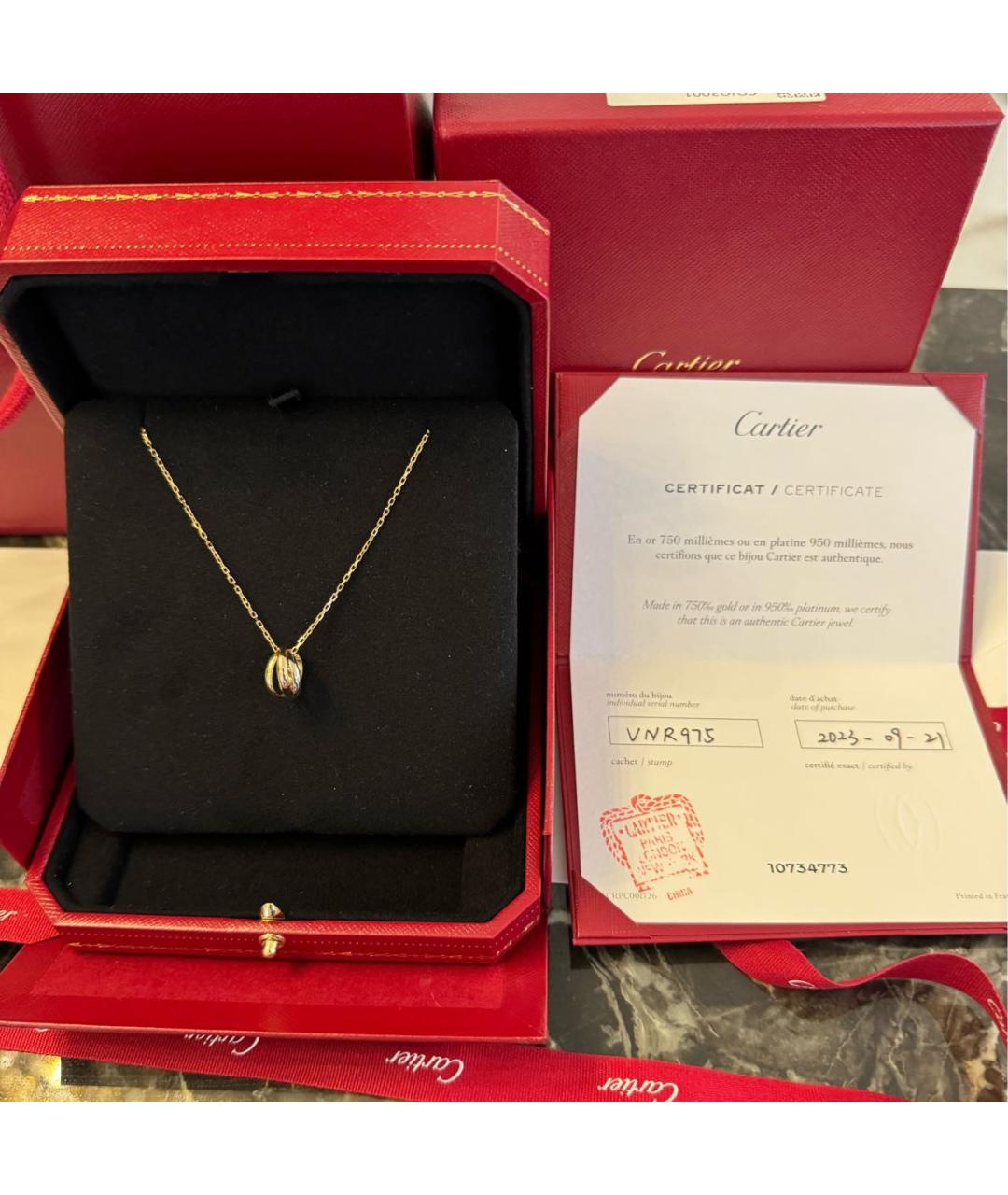 CARTIER Золотое колье из розового золота, фото 4