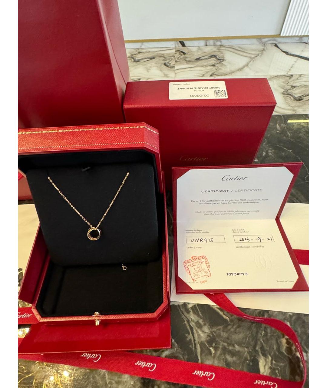 CARTIER Золотое колье из розового золота, фото 7