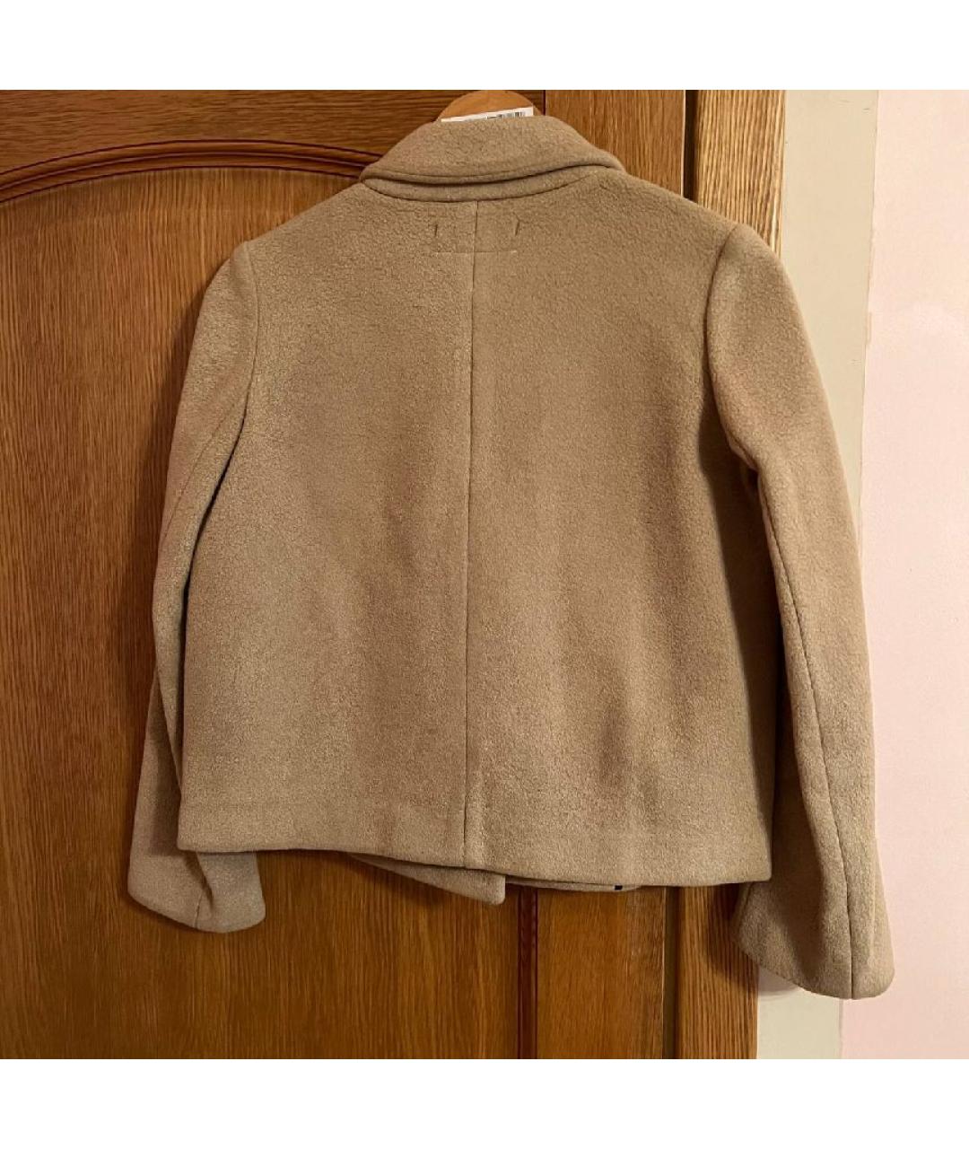 MM6 MAISON MARGIELA Горчичный шерстяной жакет/пиджак, фото 2