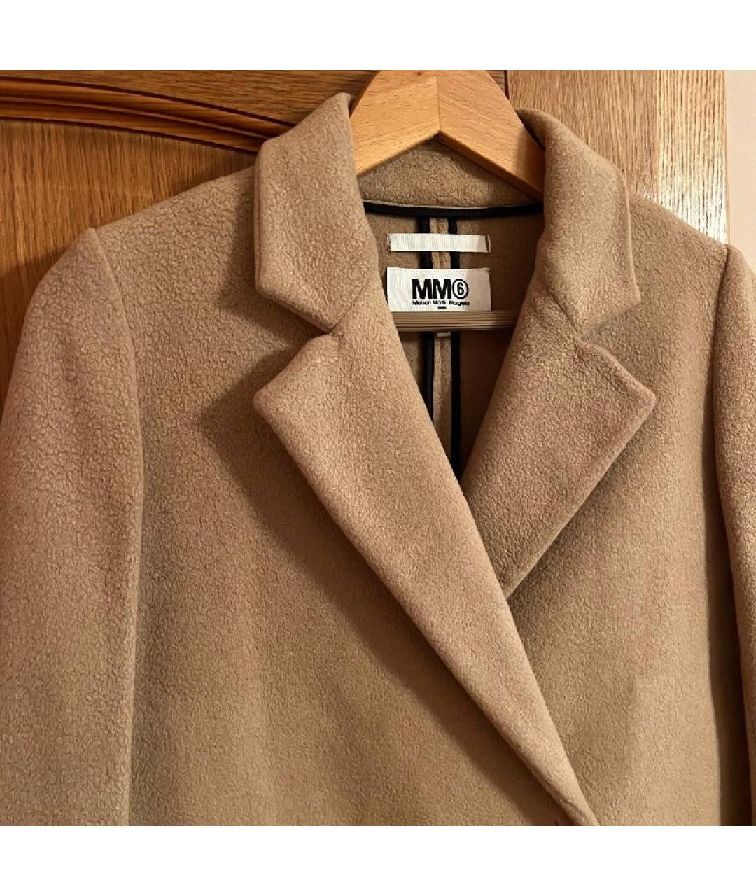 MM6 MAISON MARGIELA Горчичный шерстяной жакет/пиджак, фото 3