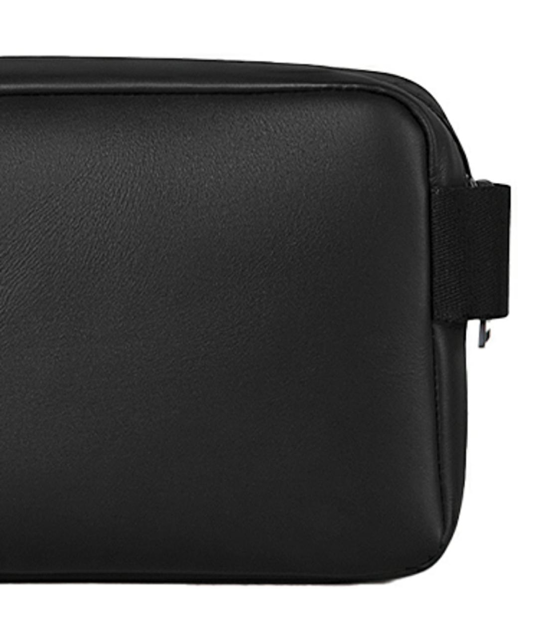 BOTTEGA VENETA Черная кожаная поясная сумка, фото 4