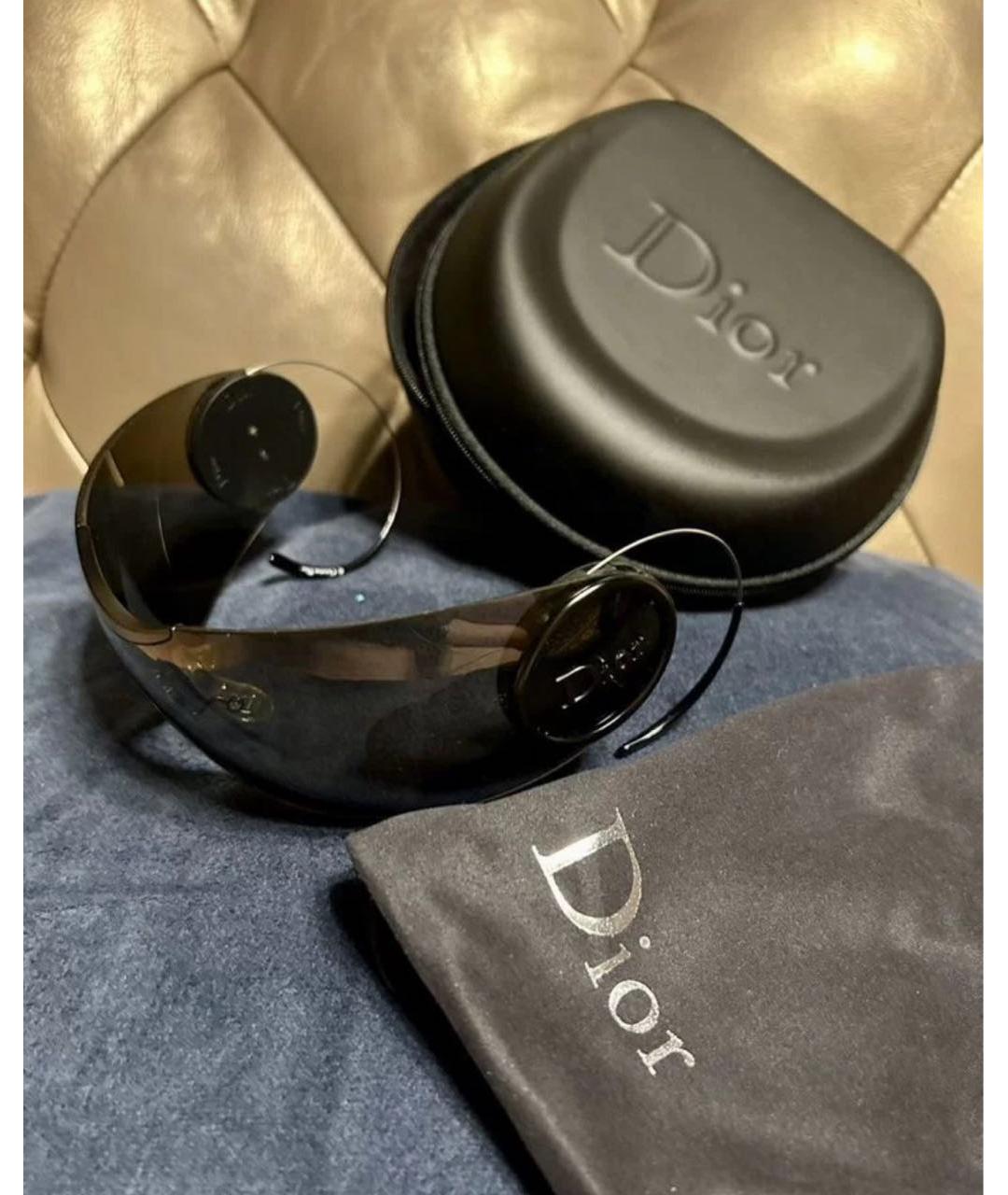 CHRISTIAN DIOR Черные пластиковые солнцезащитные очки, фото 2