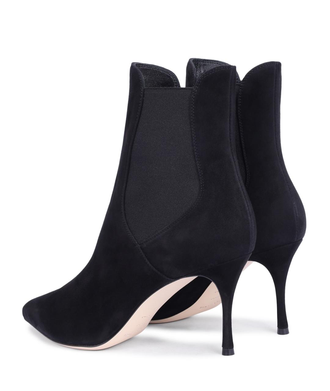 SERGIO ROSSI Черные замшевые ботильоны, фото 4