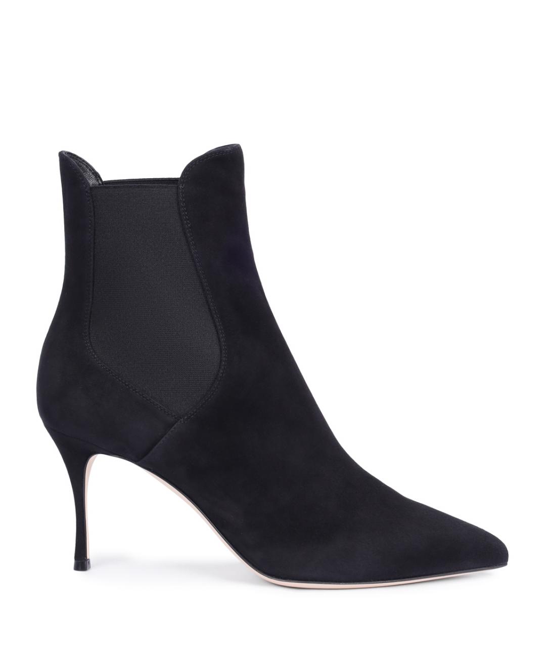 SERGIO ROSSI Черные замшевые ботильоны, фото 1