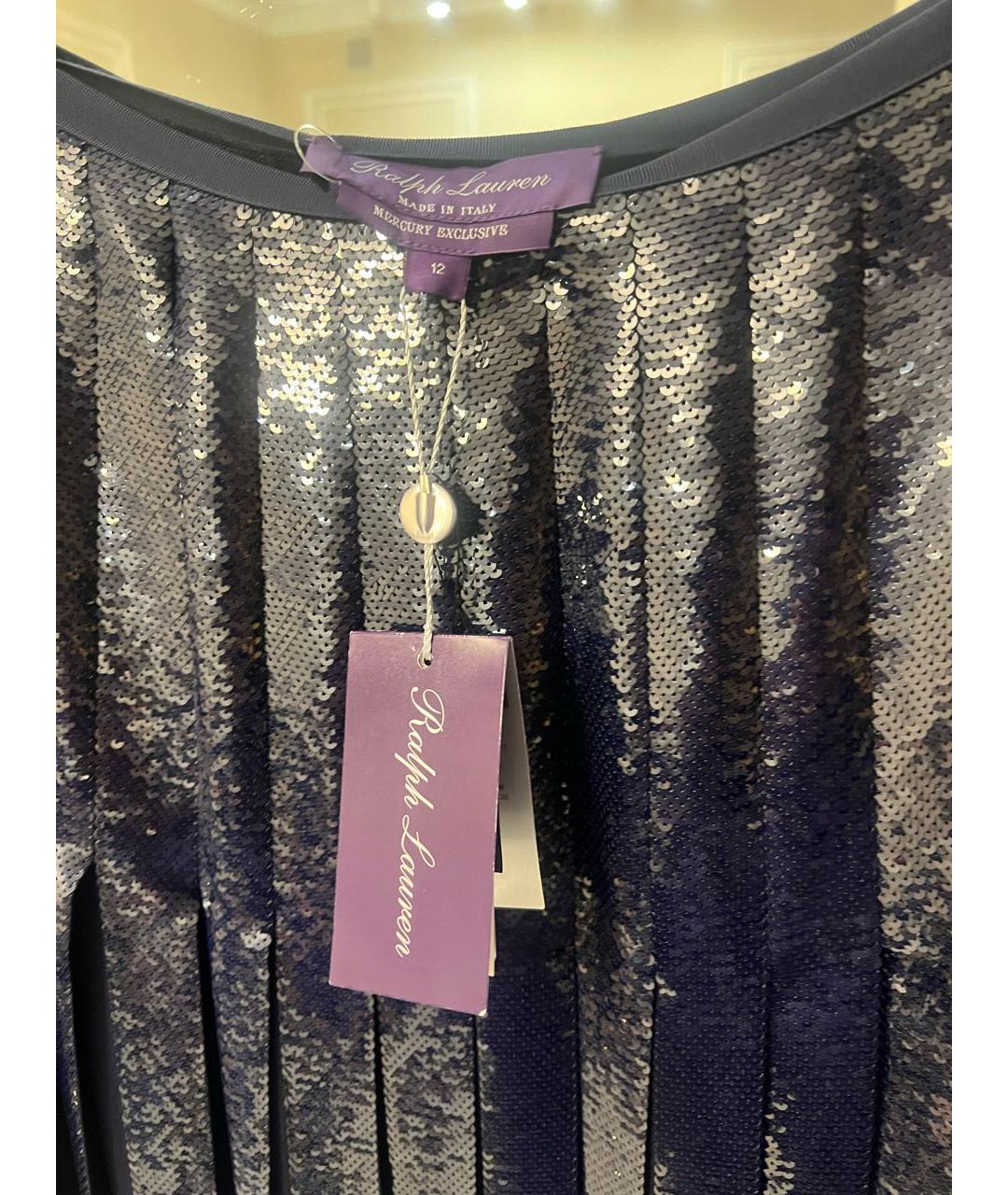 RALPH LAUREN Темно-синяя юбка макси, фото 4