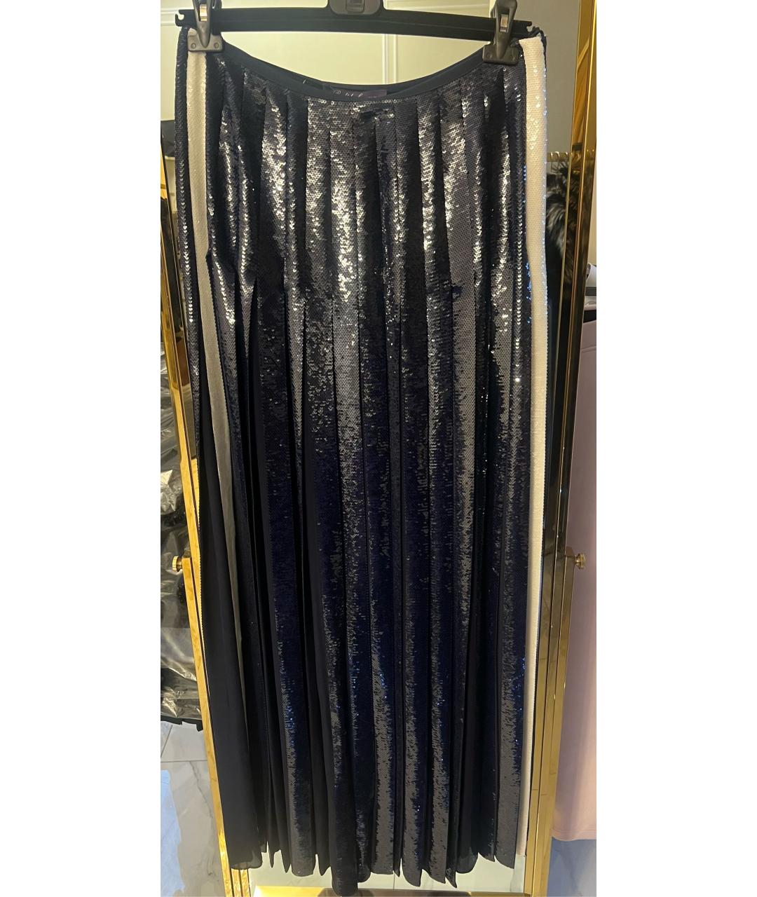 RALPH LAUREN Темно-синяя юбка макси, фото 5