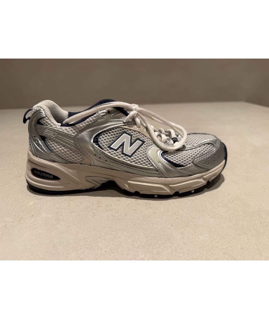 NEW BALANCE Серебряные текстильные кроссовки, фото 9