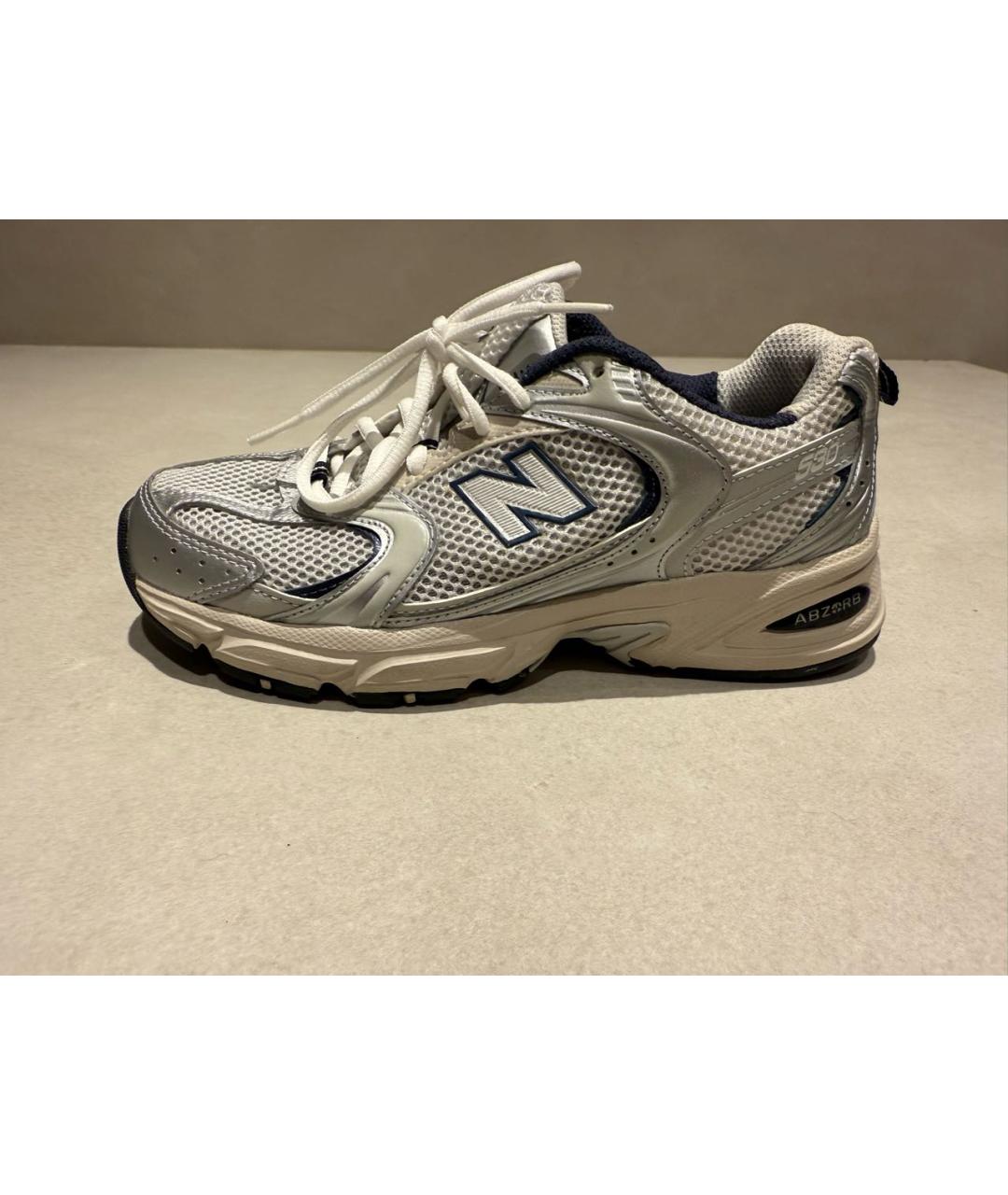 NEW BALANCE Серебряные текстильные кроссовки, фото 8