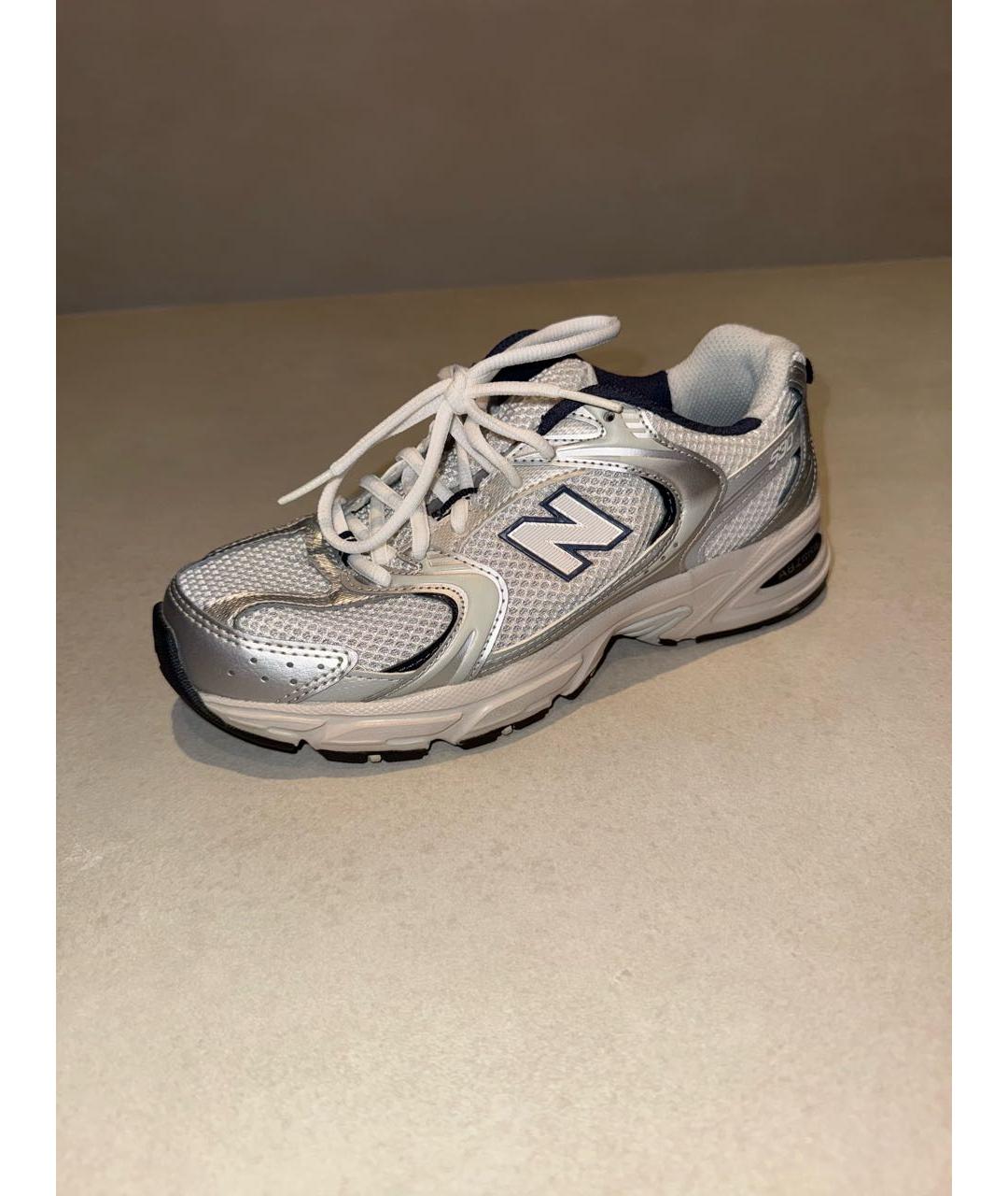 NEW BALANCE Серебряные текстильные кроссовки, фото 2