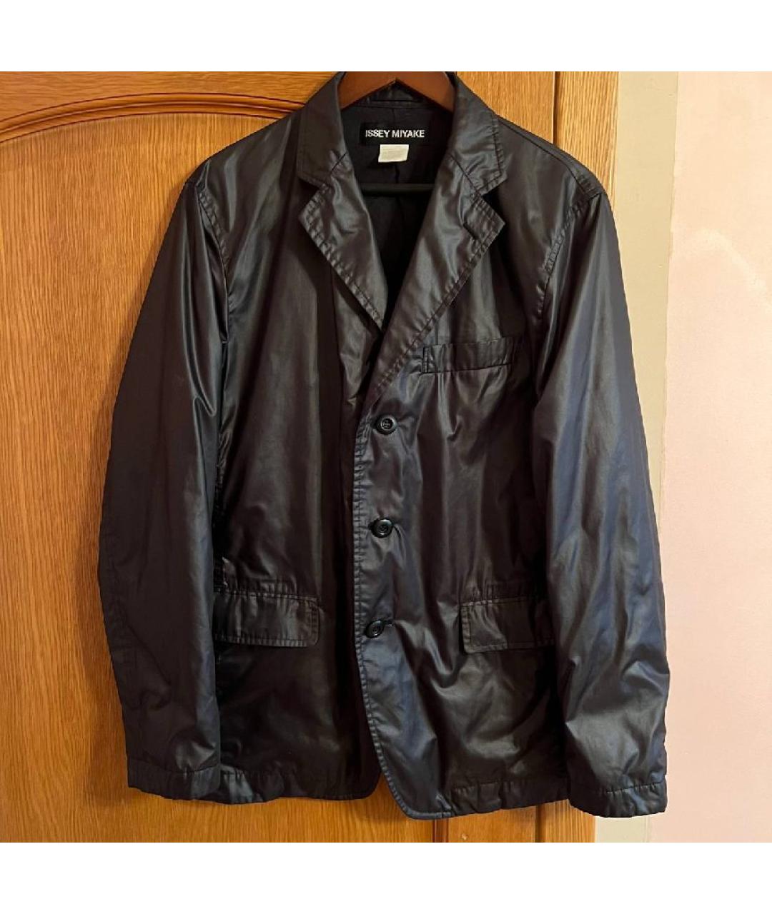 ISSEY MIYAKE Черный полиэстеровый тренч / плащ, фото 7