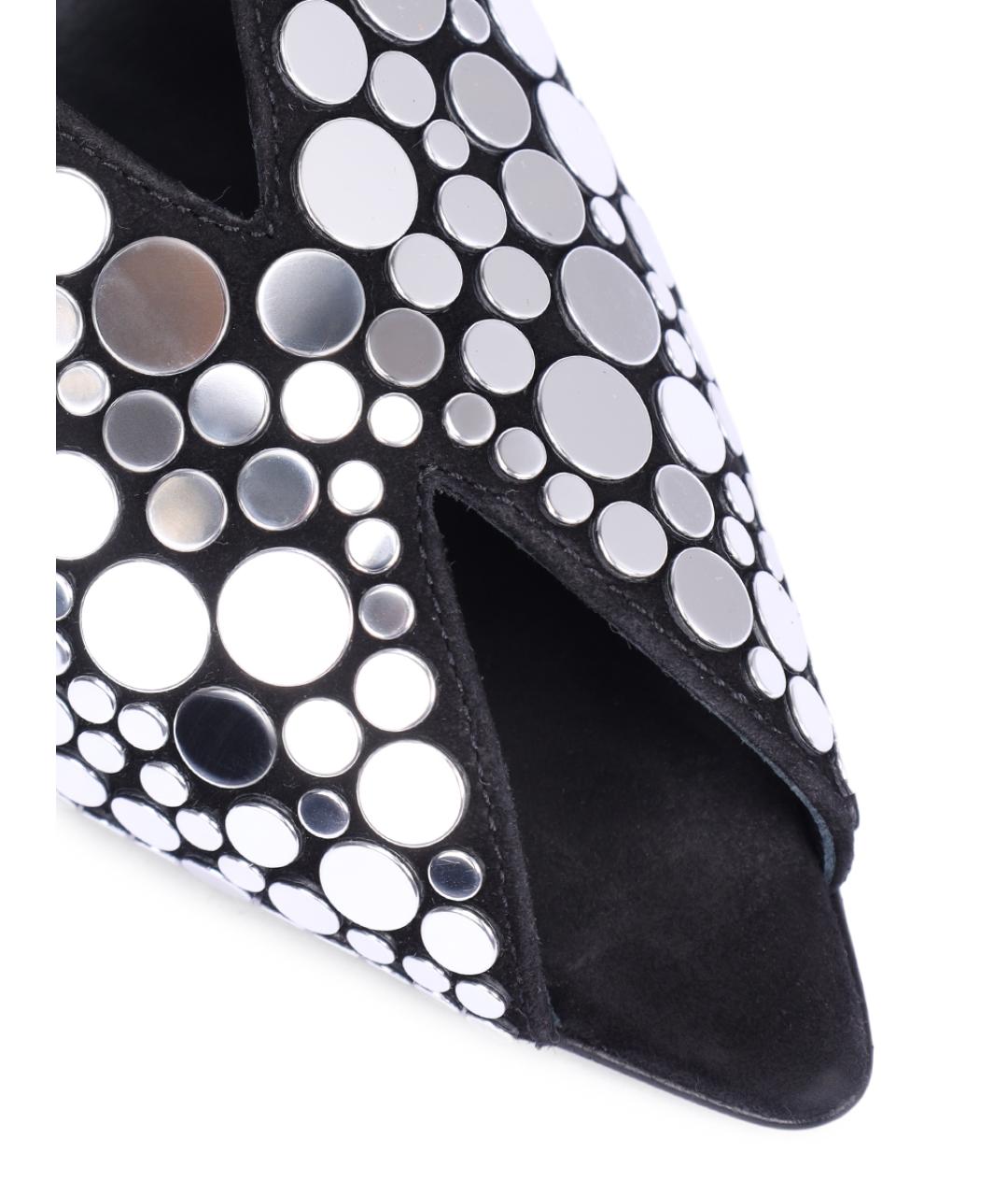 SERGIO ROSSI Серебряные замшевые туфли, фото 5