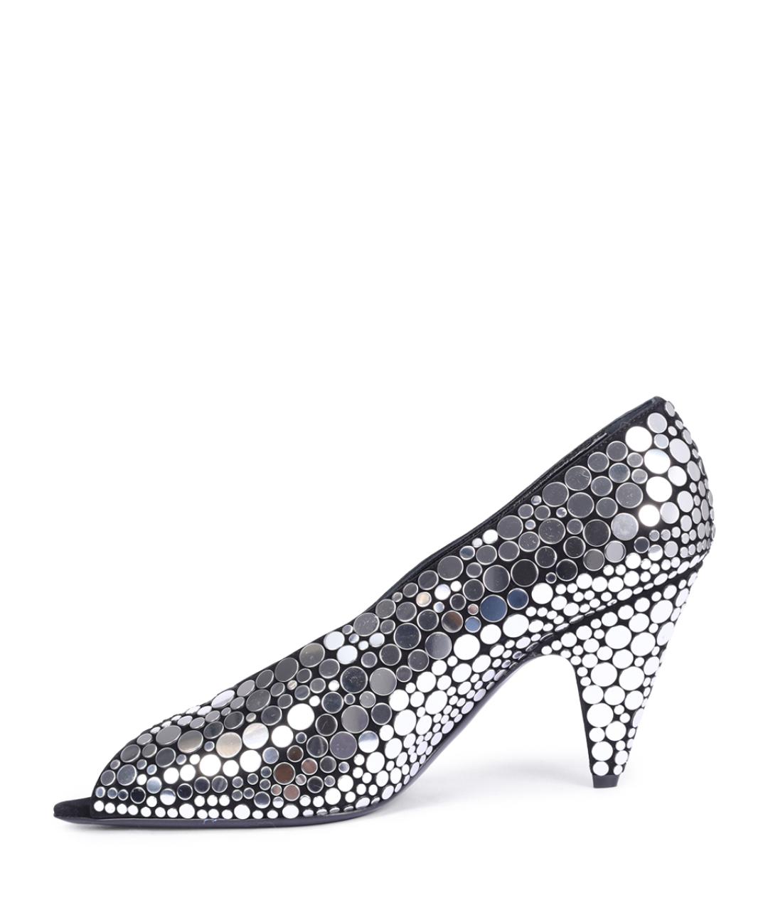 SERGIO ROSSI Серебряные замшевые туфли, фото 3