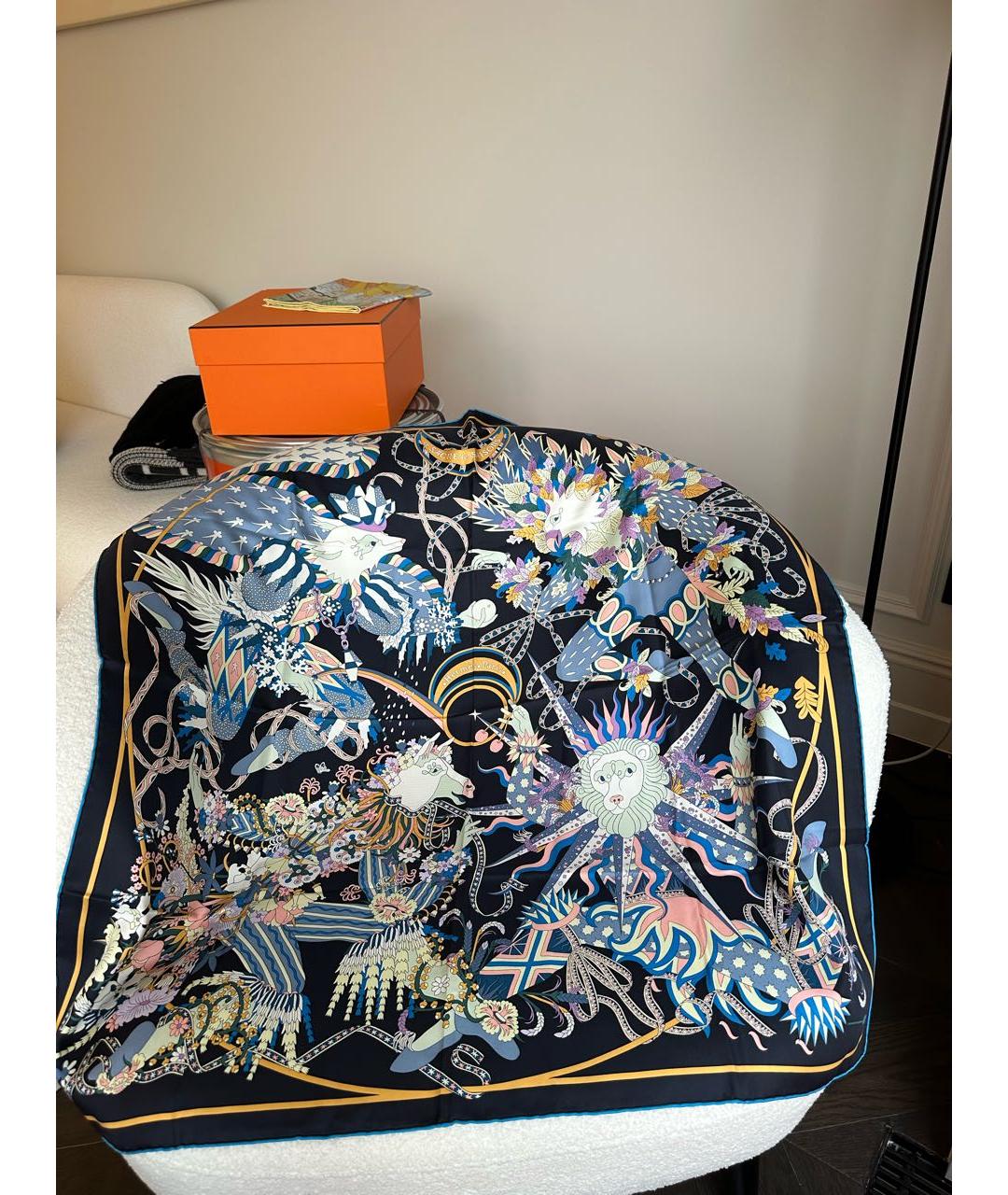 HERMES Мульти шелковый платок, фото 3