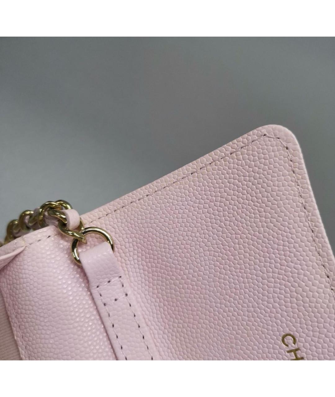 CHANEL Розовая кожаная сумка через плечо, фото 6