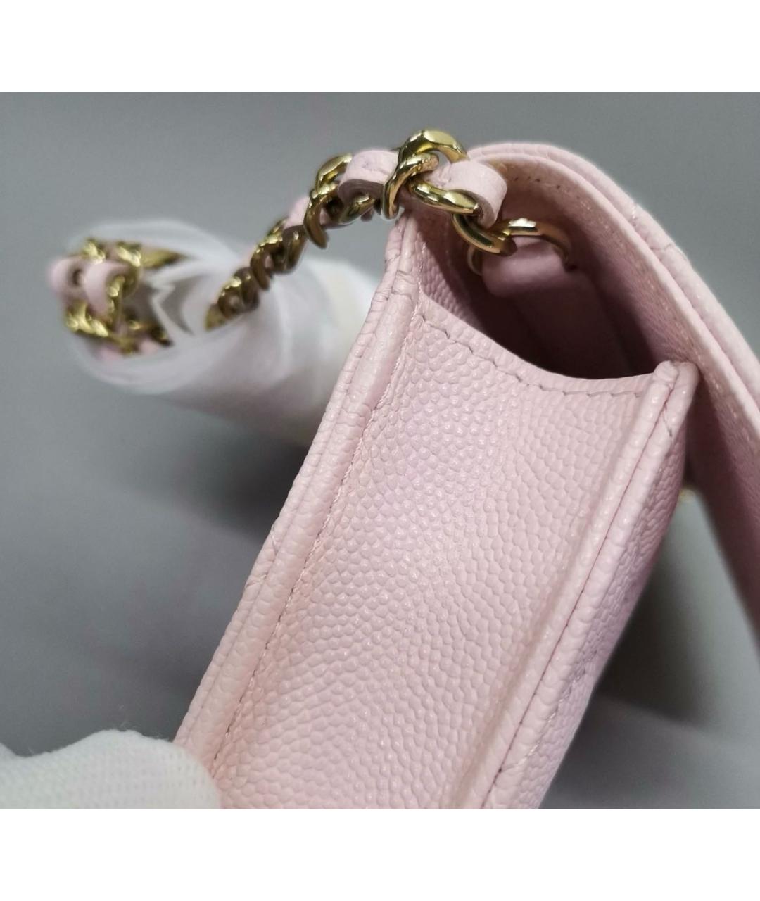 CHANEL Розовая кожаная сумка через плечо, фото 5