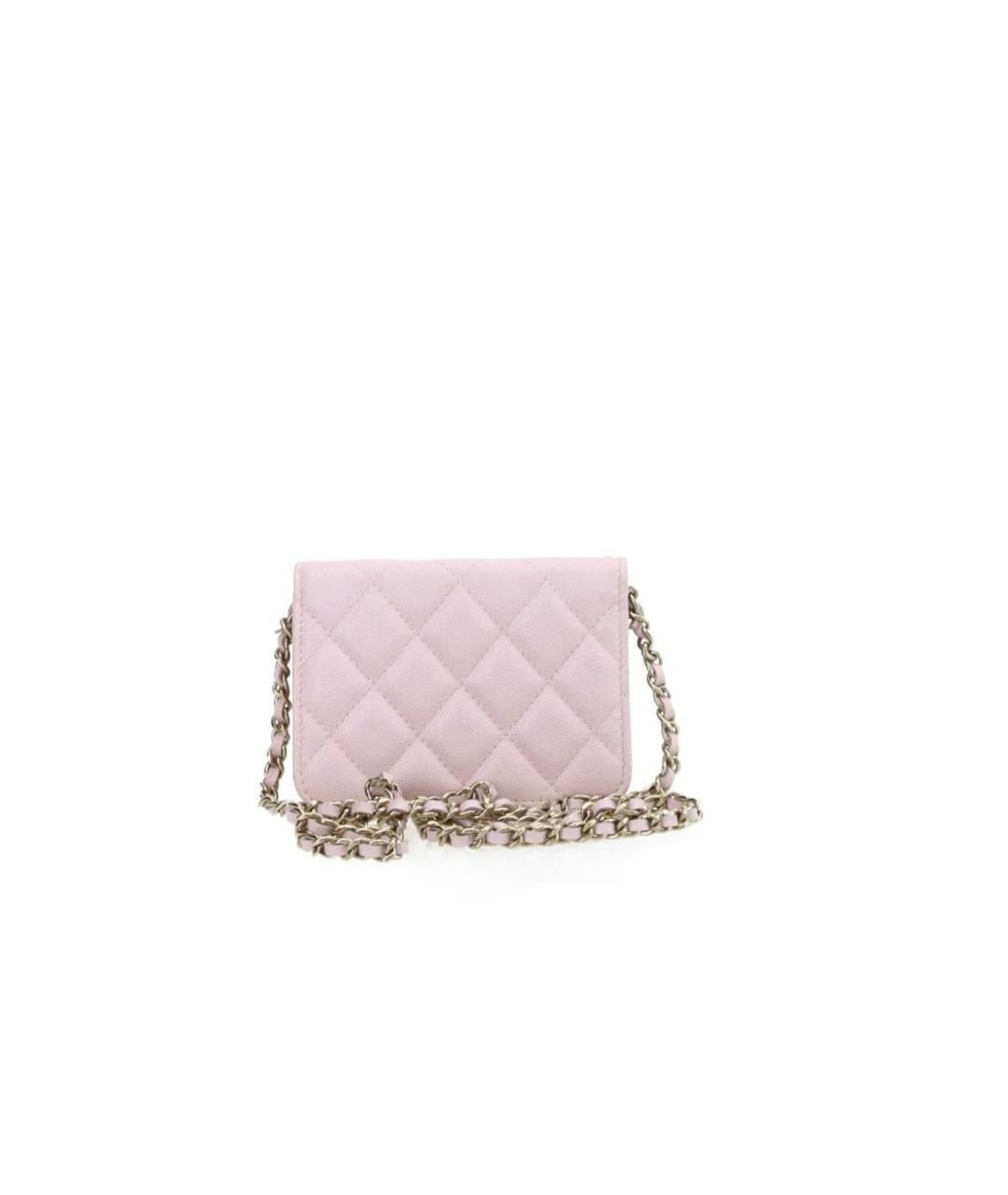 CHANEL Розовая кожаная сумка через плечо, фото 2