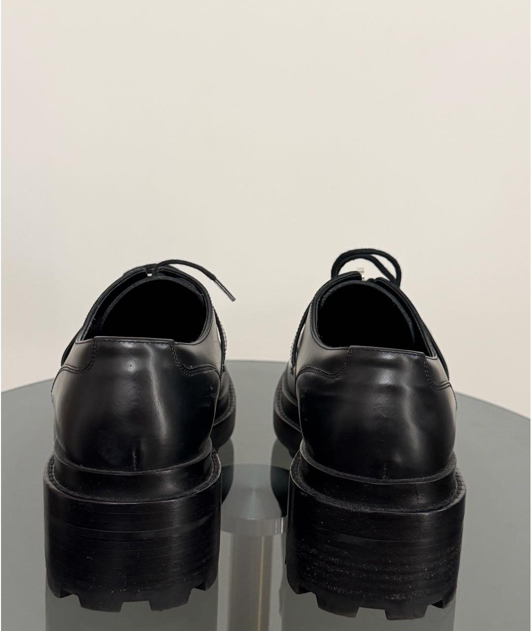 HERMES Черные кожаные брогги и оксфорды, фото 4